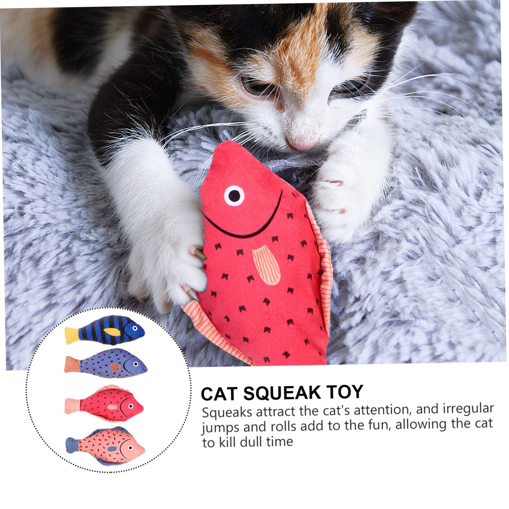 12stücke Teiliges Katzen-spielzeugset Plüsch Fischform Mit Quietscher Interaktives Katzenspielzeug Mit Katzenminze Für Stundenlangen Spielspaß Und Beschäftigung