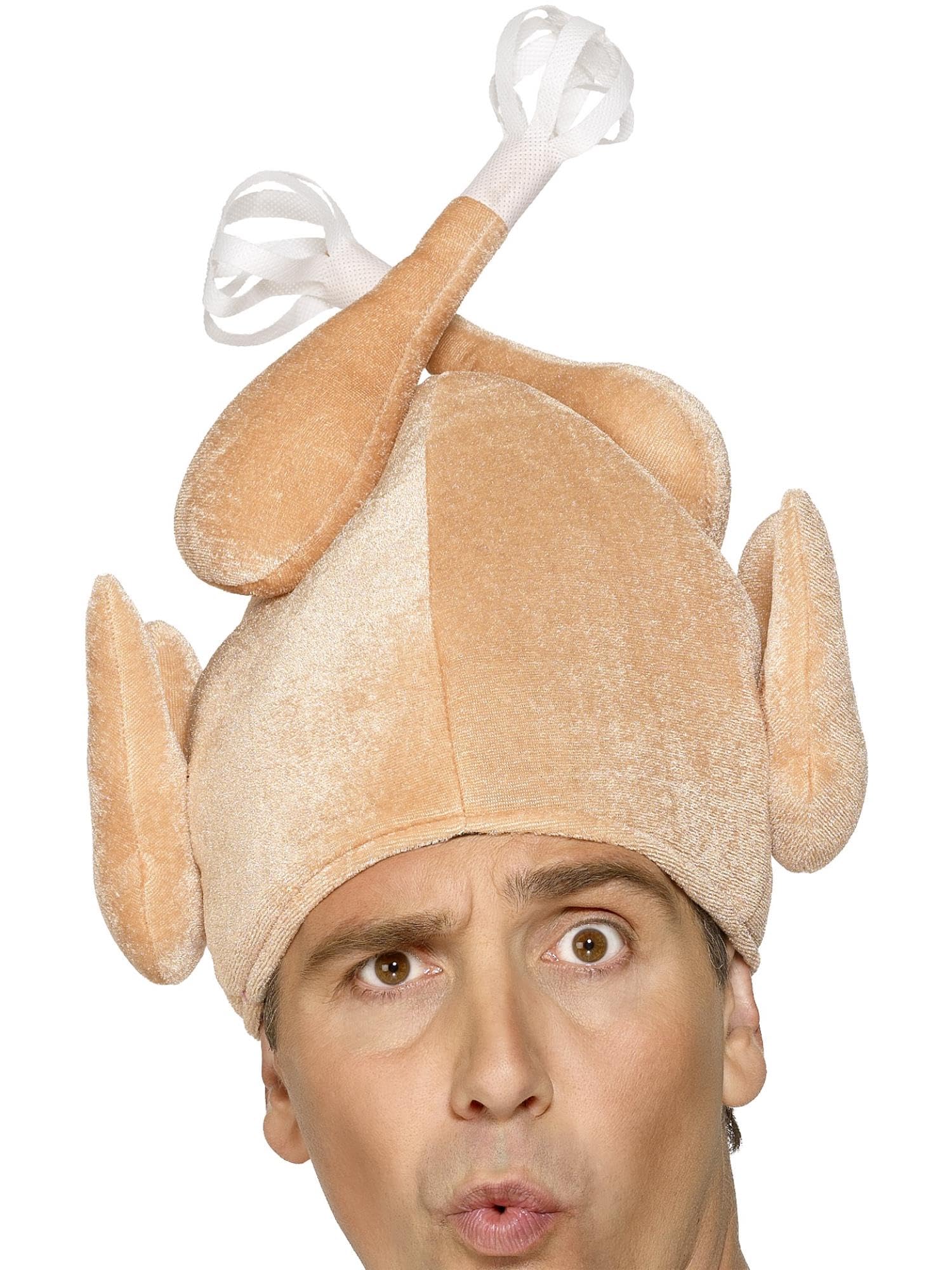 Smiffys Turkey Hat, Nude , Christmas Fancy Dress Accessory, Christmas Dress Up Hats