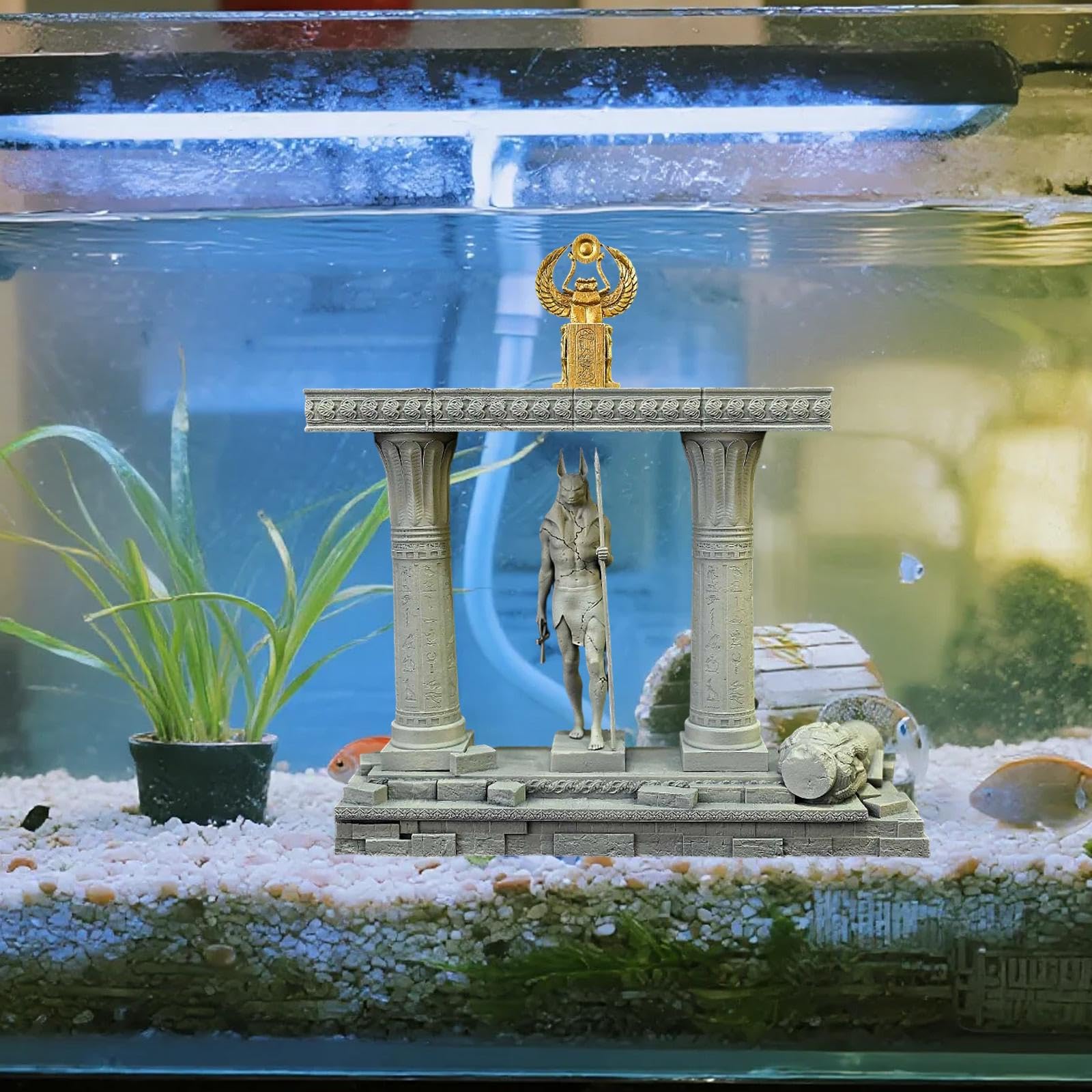 Statue d'aquarium, créative en résine, décoration d'aquarium, grotte de roche artificielle (style B)