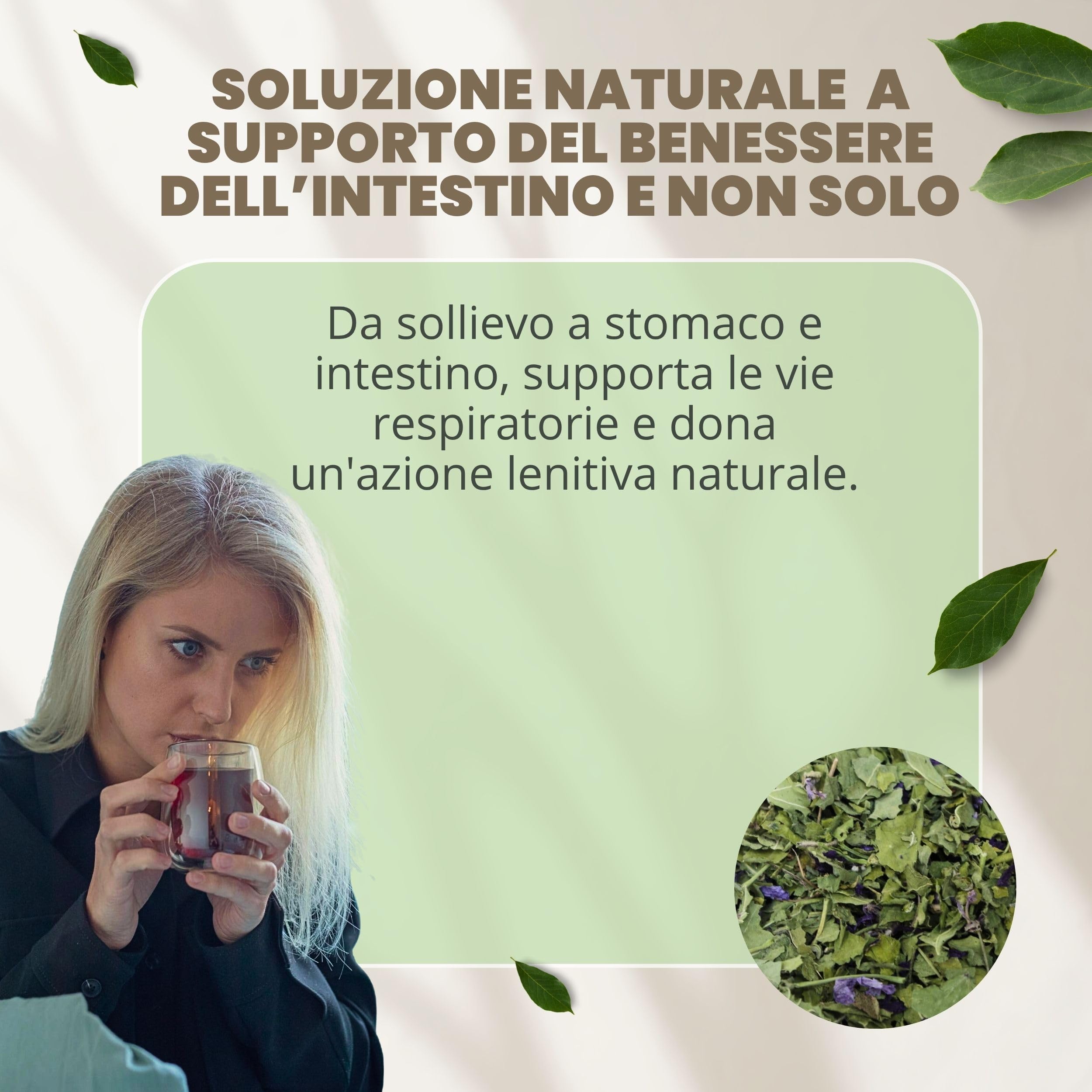 PATRIZIO BRESEGHELLO - Malva Silvestre Fiori e Foglie Extra Taglio per Infuso e Tisana - Malva Fiori e Foglie Naturali 500 g - Effetto Emolliente, Depurativo, Calmante e Diuretico