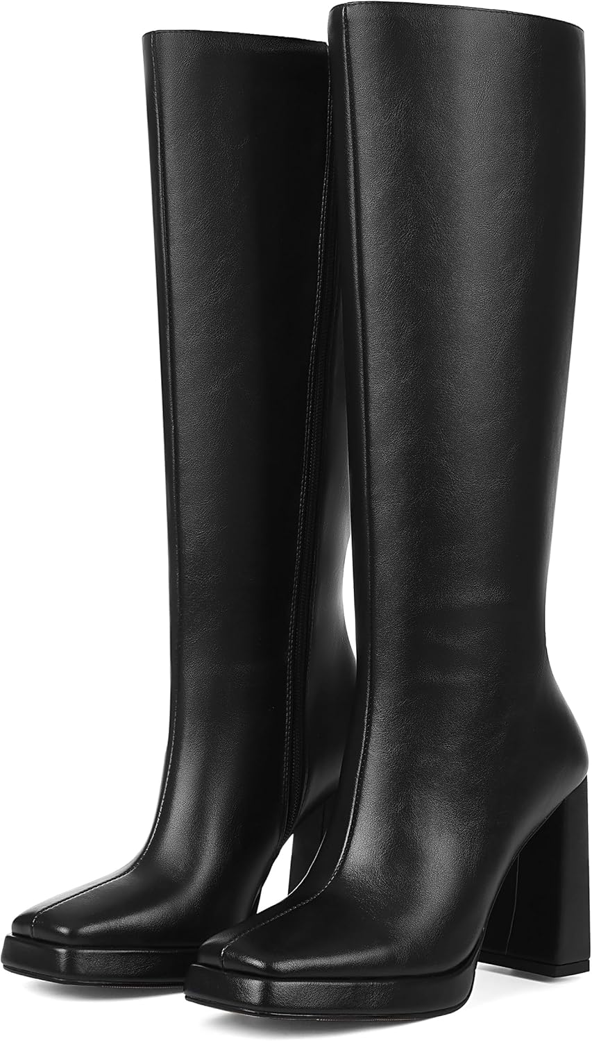mikarka Women Knee High Boots - Vegan Leather Comfort