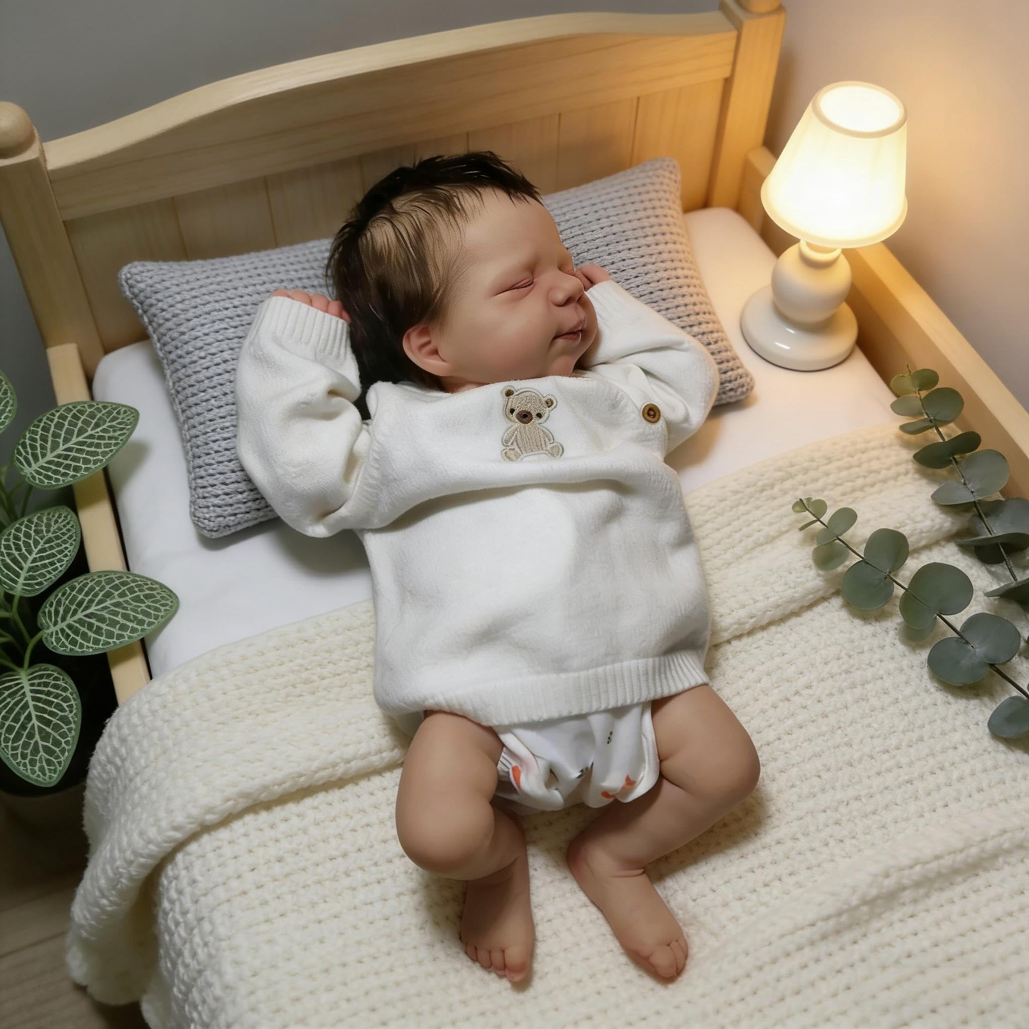 Reborn Baby Dolls silikonowe na całe ciało, 45 cm, śpiąca, realistyczna lalka noworodka, miękka, winylowa, prawdziwe życie, Reborn lalki z akcesoriami do zabawek