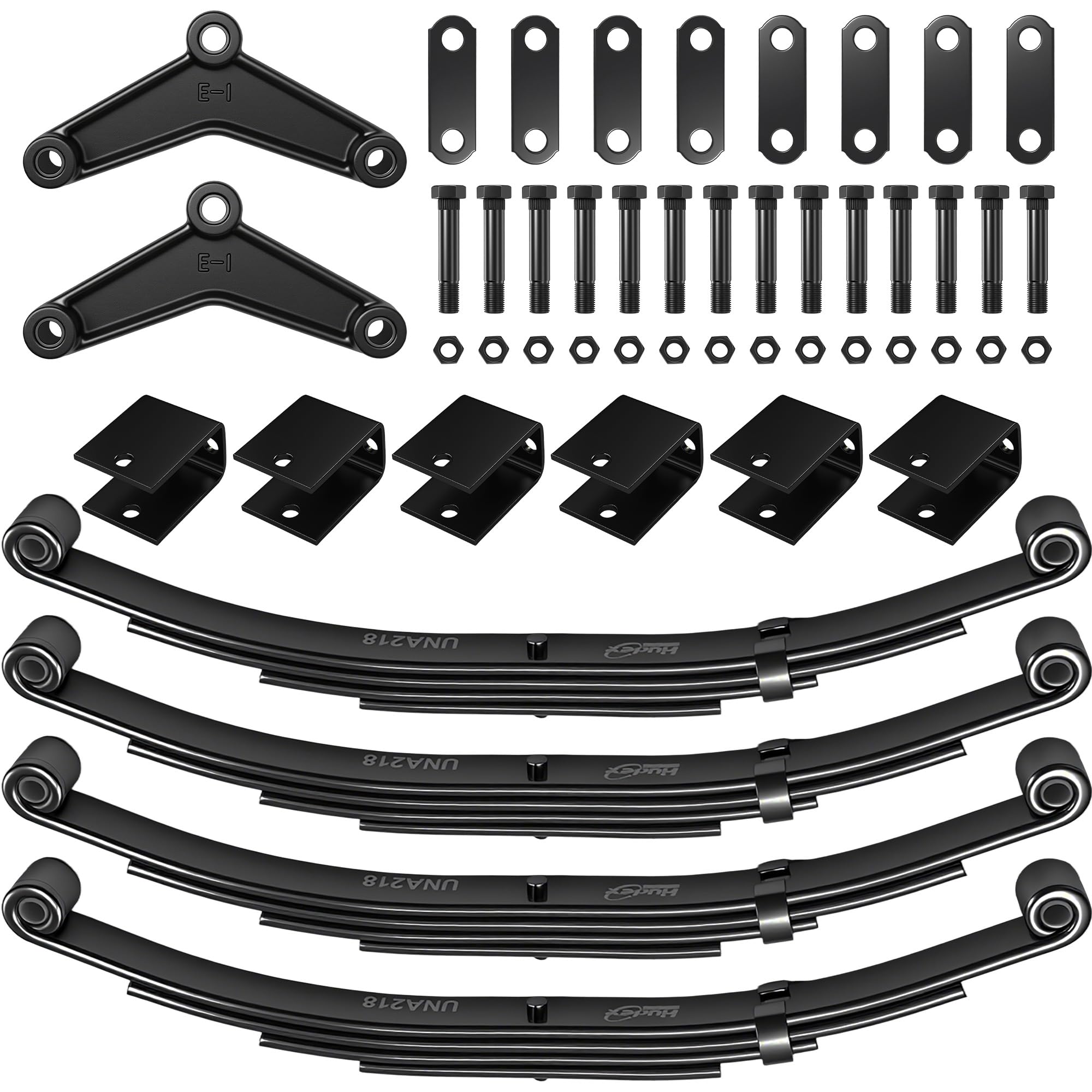 dreamdragon Tandem Trailer Axle Suspension Kit – 1,750 lb 4 Leaf Springs & Hangers for 3,500 lb Capacity