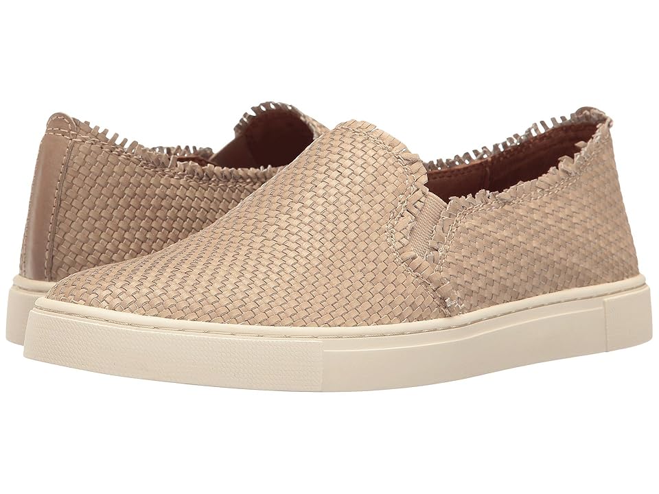 

Frye Ivy Fray Woven Slip-On (Cement Polished Soft Full Grain) Women's Slip on Shoes, Beige