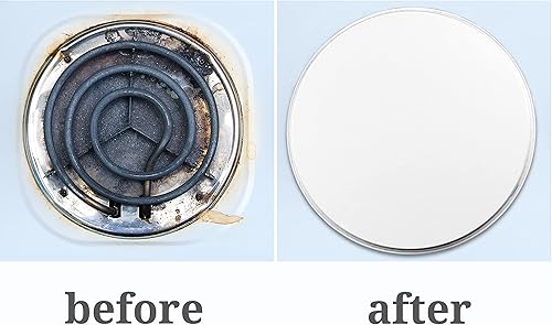 Miniatura 4 de Reston Lloyd, Burner Covers For Electric Stovetop, Decorative Lightweight Tin Covers, Set of 4 (2-8 inch & 2-10 inch), Conceals Messy Drip Pans,