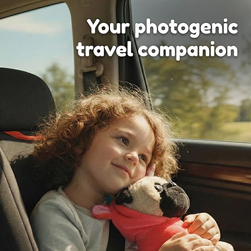 Miniatura 6 de Lindo perro de peluche Pug vestido de unicornio rosa intenso, juguete de peluche suave para cachorro con cuerno de chispa melena y cola de arcoíris,