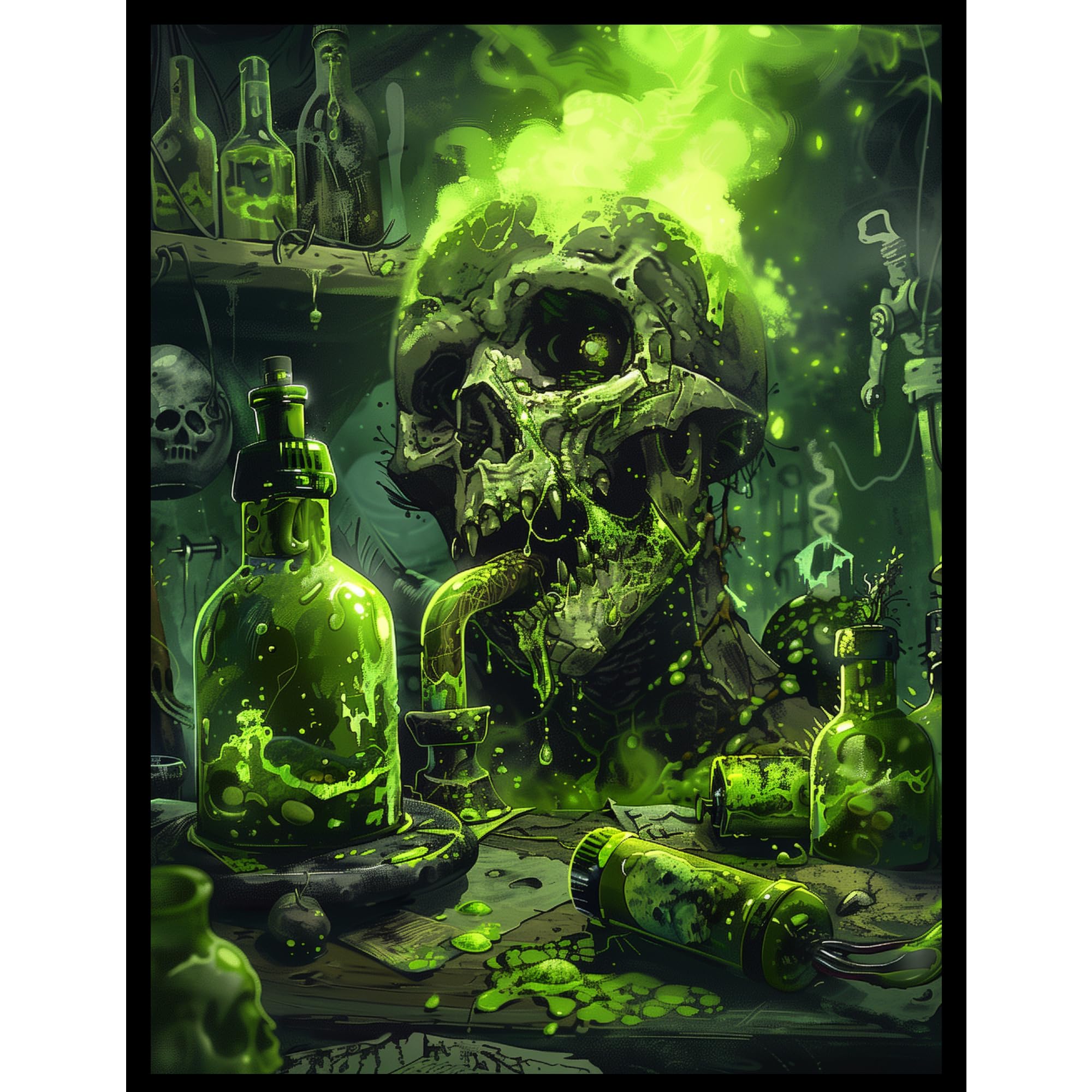 (Green Toxic Poison) - 100ct Matte TCG/MTG Card Art Sleeves by Ai Armor