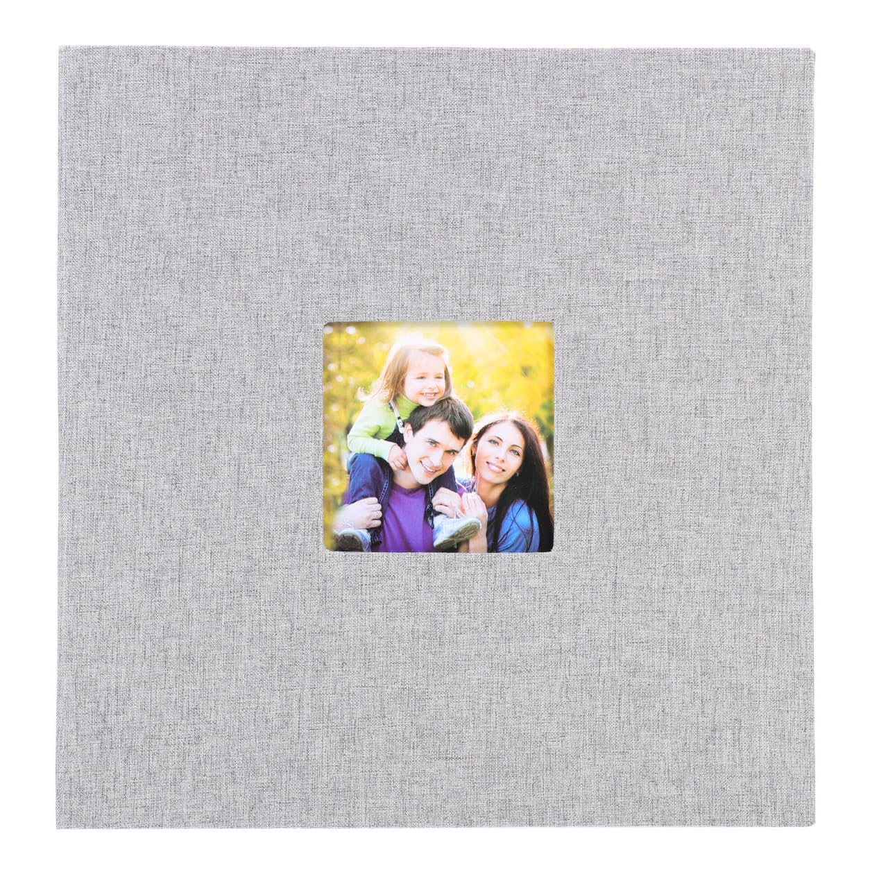 Álbum de Fotos de Lino Autoadhesivo, Libro Creativo DIY para Recuerdos