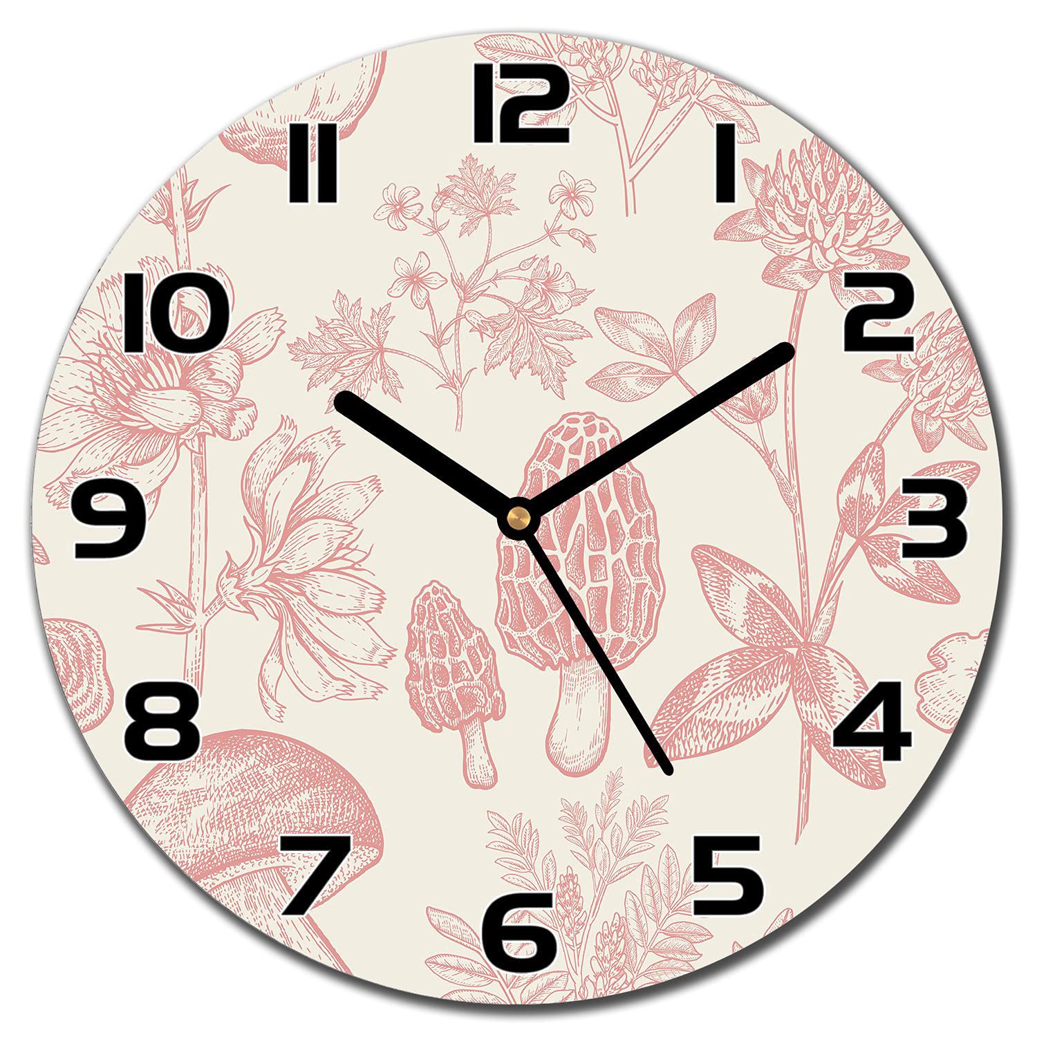 Horloge murale en verre de sécurité 30 cm avec aiguilles noires lisibles