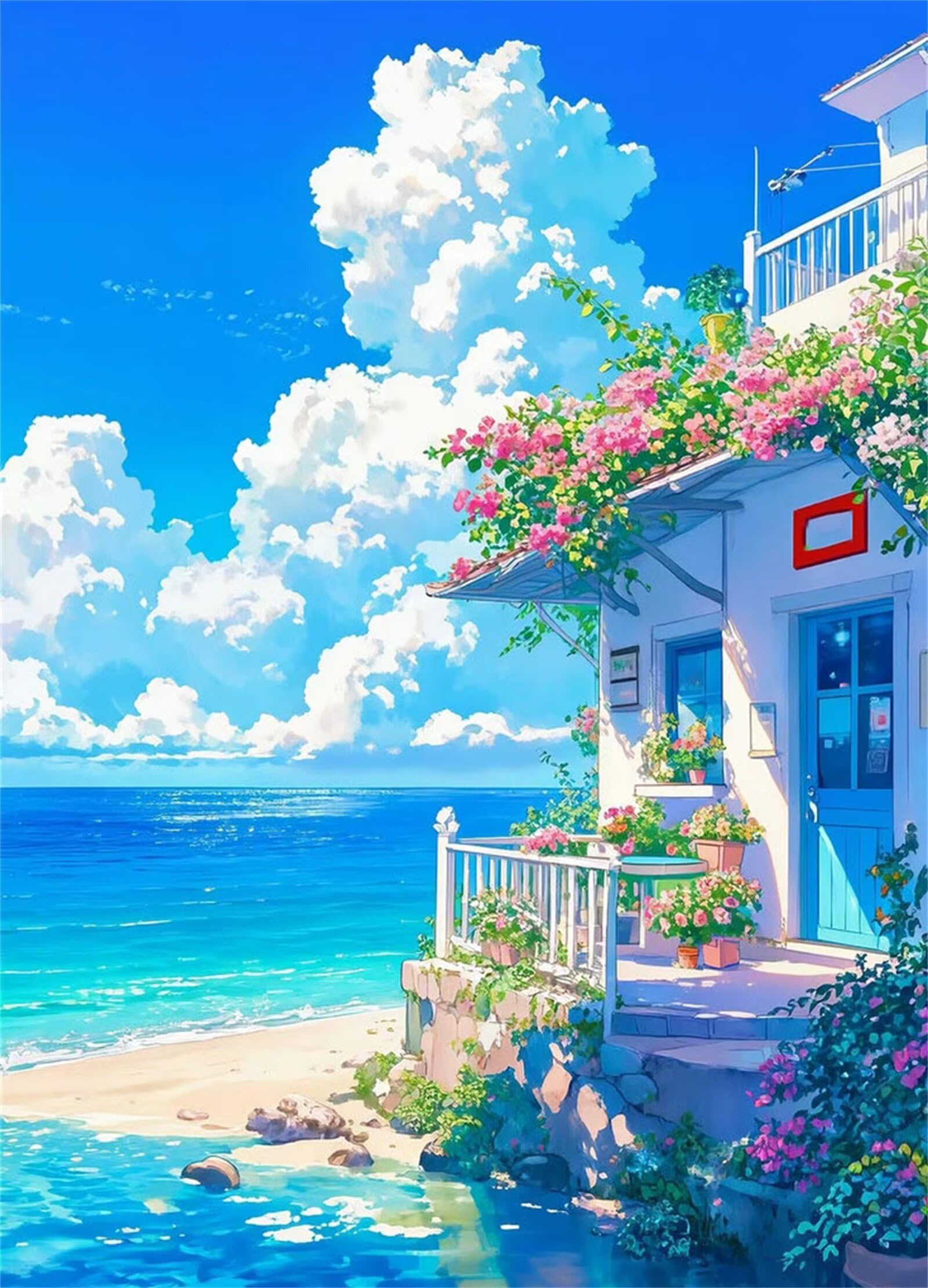 Puzzle 5000 pezzi Negozio all'angolo costiero per Adulti, 156x105cm Puzzle Adulti 5000 pezzi, Giochi Di Puzzle per Tutta La Famiglia, Un Regalo Festivo per Gli Amici in Una Bella Confezione
