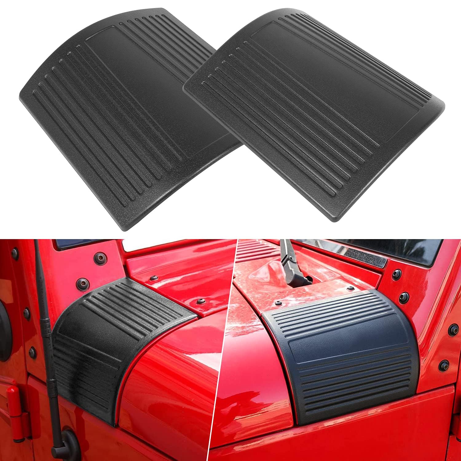 CKPEOR Cowl Body Armor Outer Cowl Covers Corner Guards for 2007-2018 Jeep Wrangler JK JKU Unlimited Rubicon Sahara X Off Road Sport