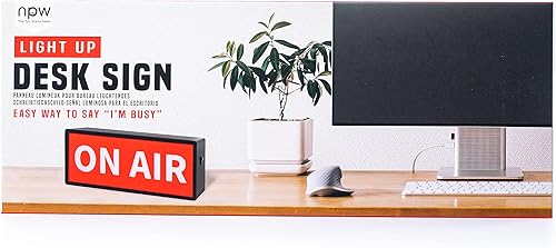 Miniatura 6 de NPW On Air Sign - Luz LED retro, luz de estudio de grabación (Youtube, podcast, Twitch, llamadas de zoom, oficina, WFH, transmisión, transmisión),