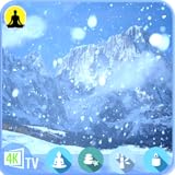 Winter Calm TV: Snowy Mountain Screensaver with Ambient Sound for Relaxation and Display