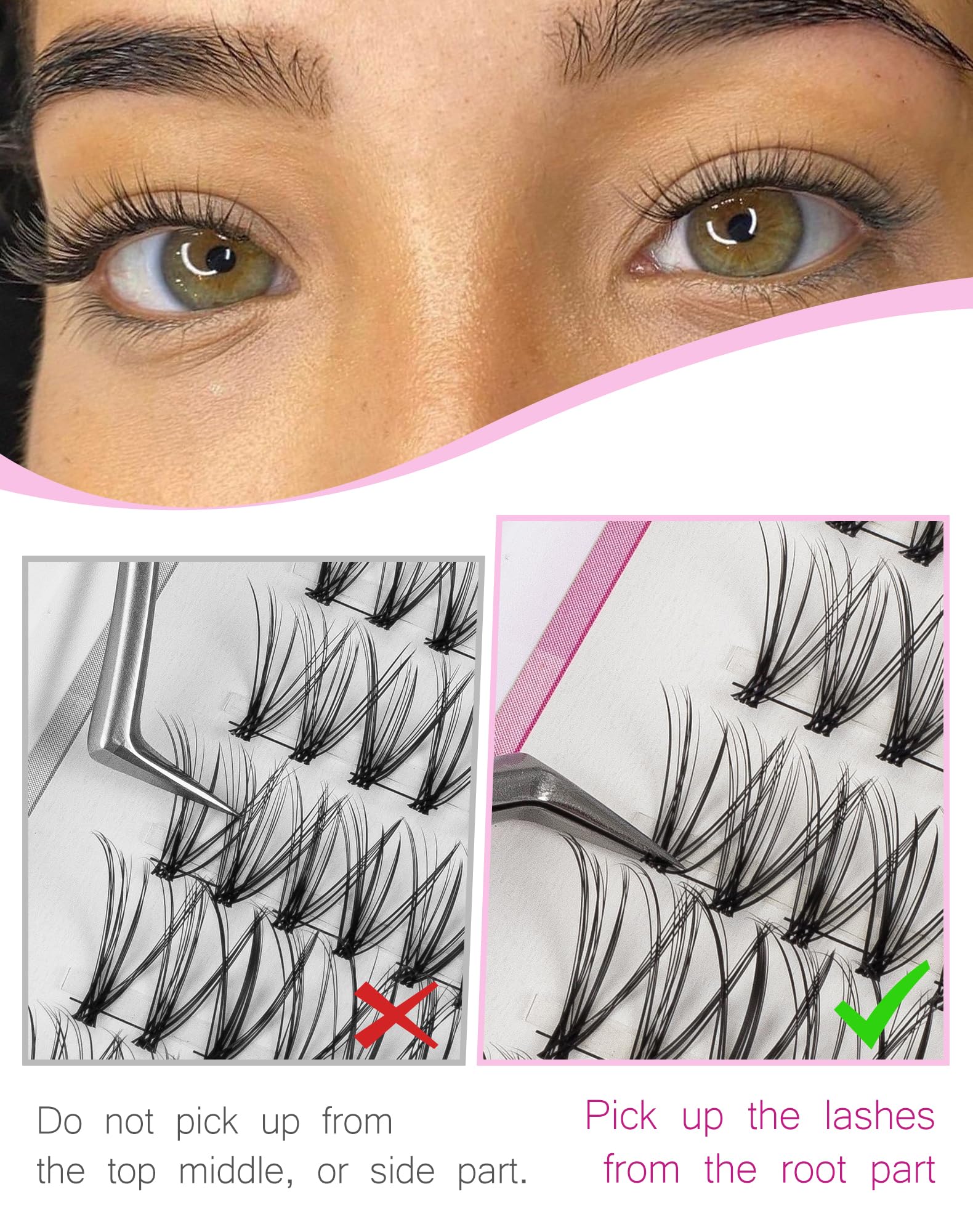 Short Lash Clusters Wispy C Curl Eyelash Clusters Volume Individual Eyelashes Natural Cluster Eyelash Extensions Natural Looking Cluster Lashes by Jiocolor（C Curl, 8-14mm): Full Volume