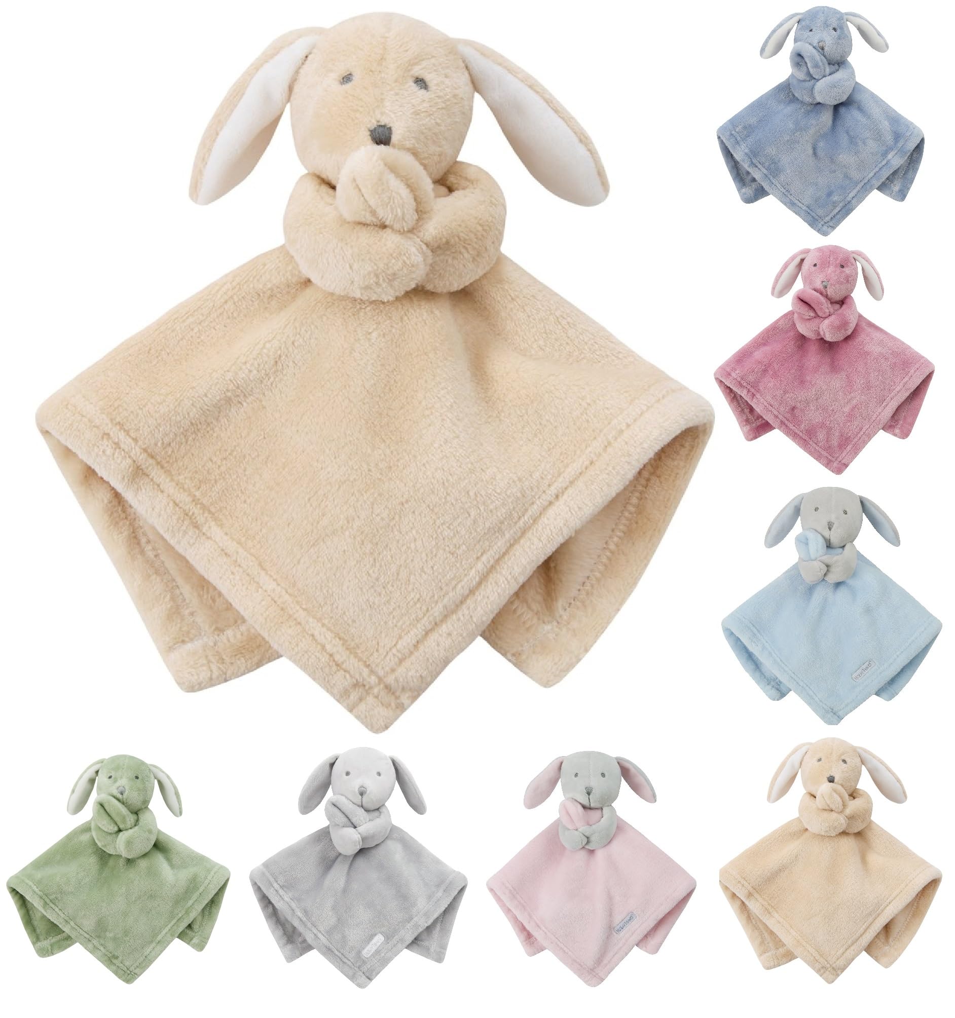 OnlyBee Baby Bunny Rabbit Comforter Blanket Baby Girl Boy Infant Toddler Newborn Cuddle Snuggle Soft Blankets 7 Colours (Toffee, One Size, Bunny Rabbit)