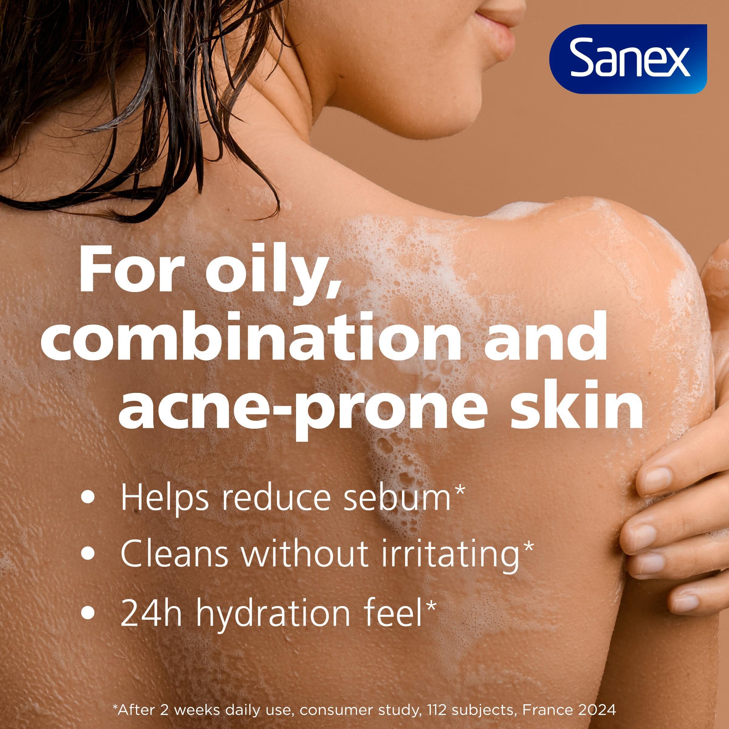 Sanex Expert Skin Health + Skin Therapy Smooth Skin Texture Shower Gel 450ml, Smoothes Skin Texture - Image 2