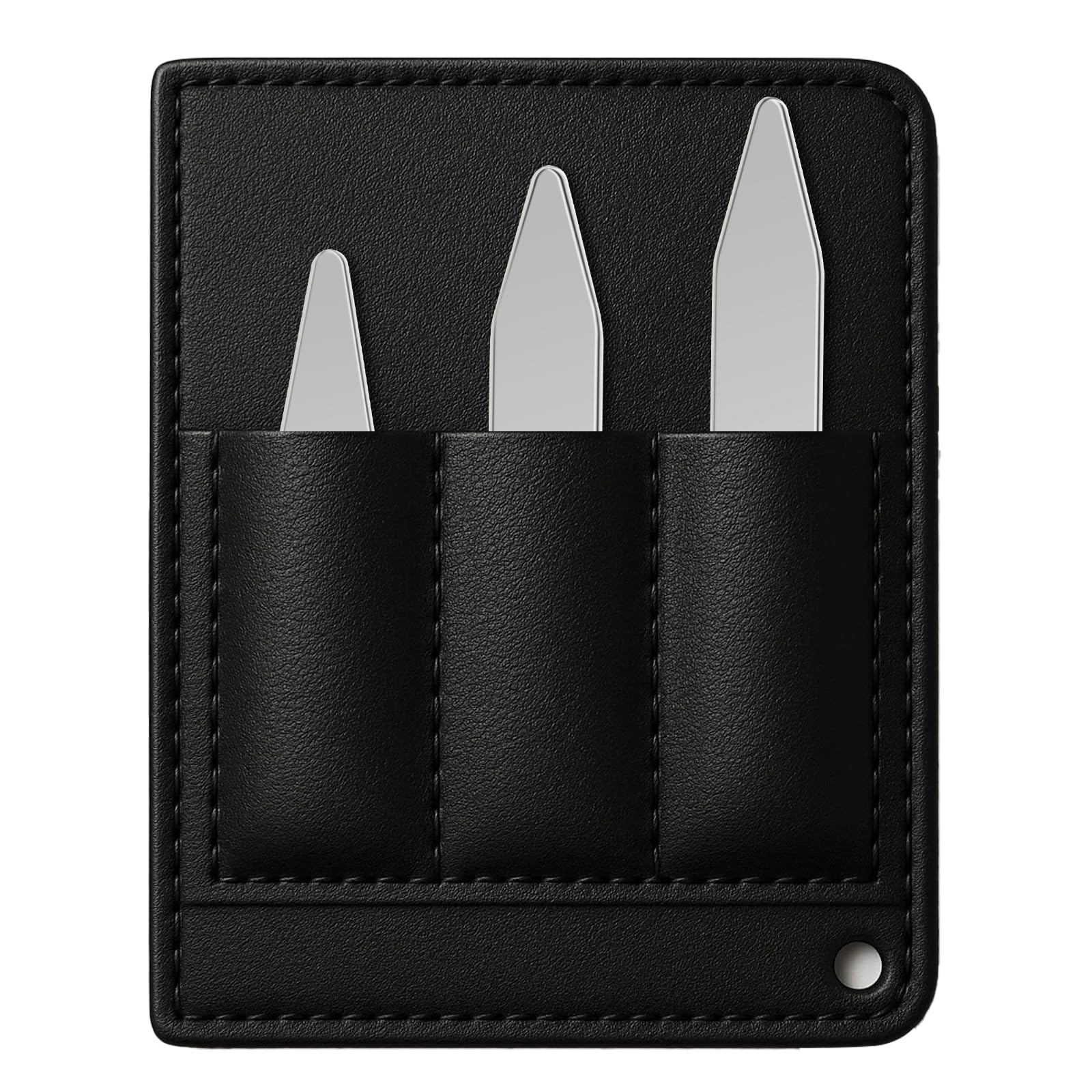 Kragenstäbchen aus Edelstahl (keine Magnete im Lieferumfang enthalten), Kragenstäbchen aus Metall, für Herren, Vorteilspackung in Geschenkbox