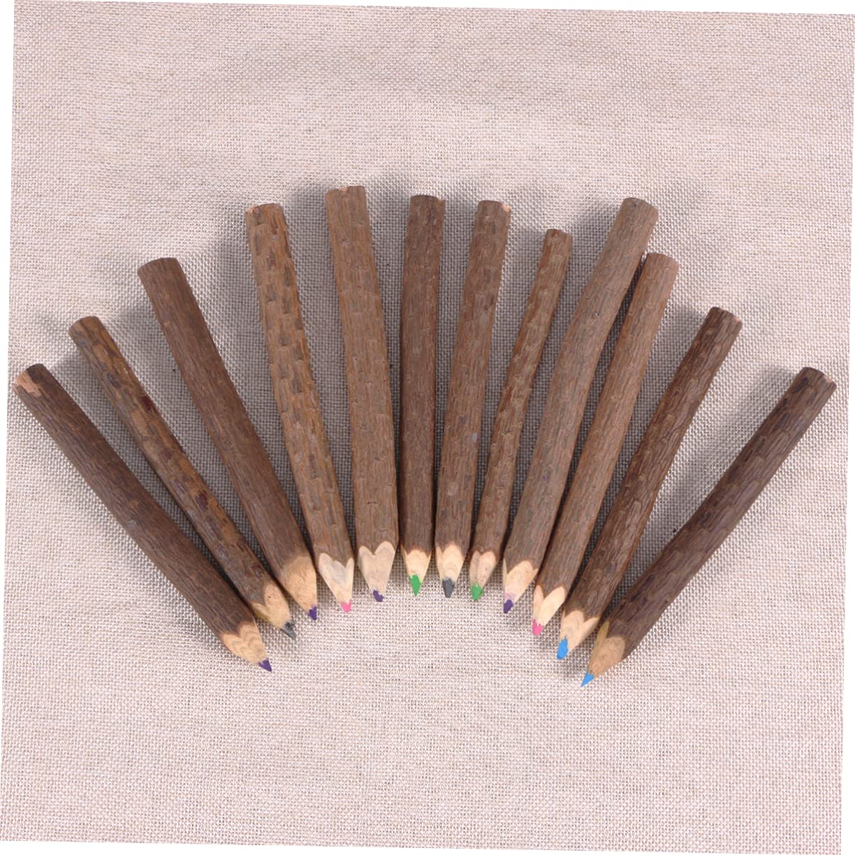 Lurrose Set da Disegno per Artisti Pezzi Matite a Base di con Rami di Albero Naturali 9-10 Cm 10 Misti per Ragazzi E Ragazze Creativi