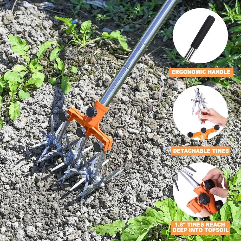 Cultivateur Rotatif Poignée Ergonomique Lames Interchangeables 3