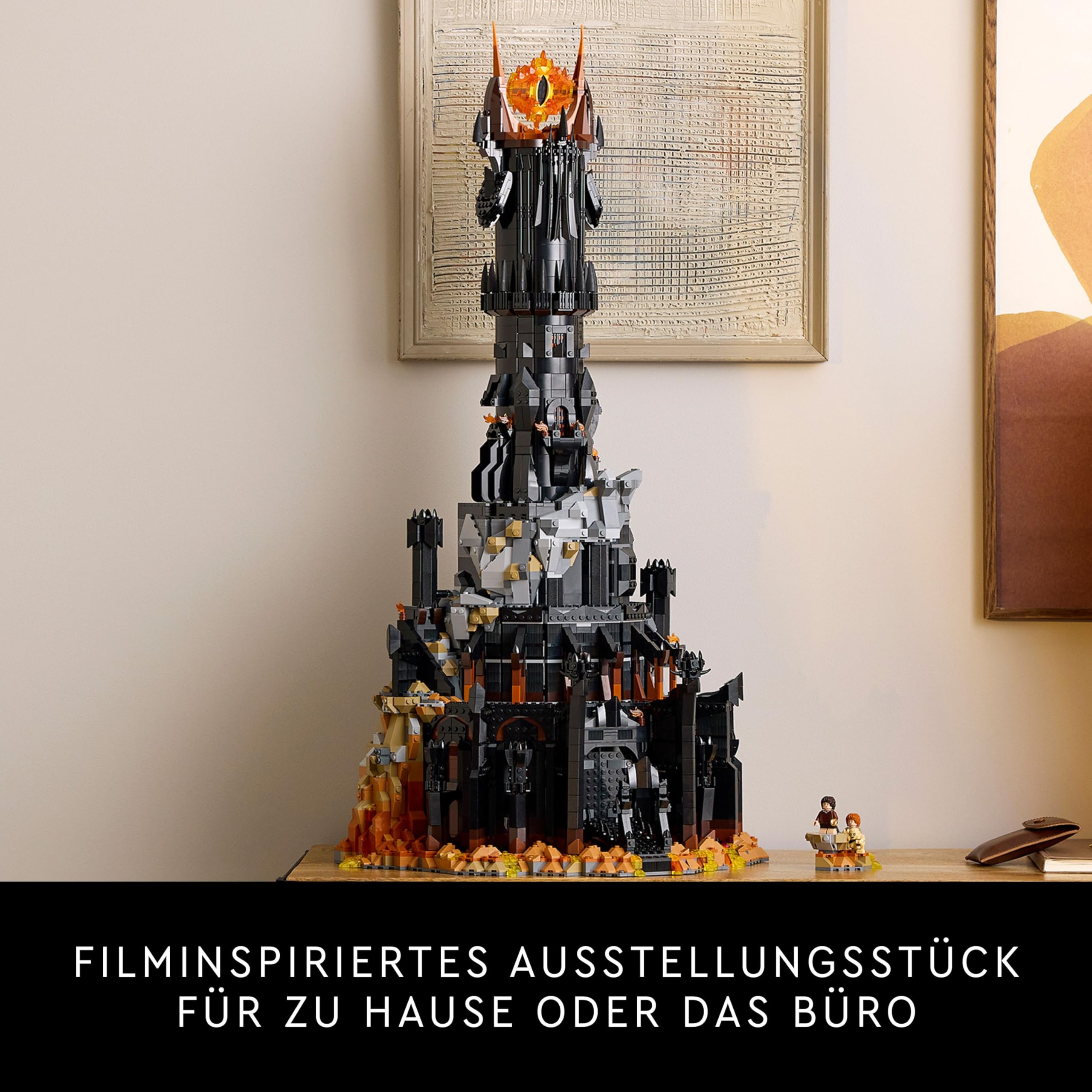 LEGO Icons Der Herr der Ringe: Barad-dûr, Bauset für Erwachsene mit den Minifiguren Sauron, Gothmog, Ork, Frodo, Sam und Gollum, Erinnerungsstück zum Film, Sammlerstück für Fans 10333