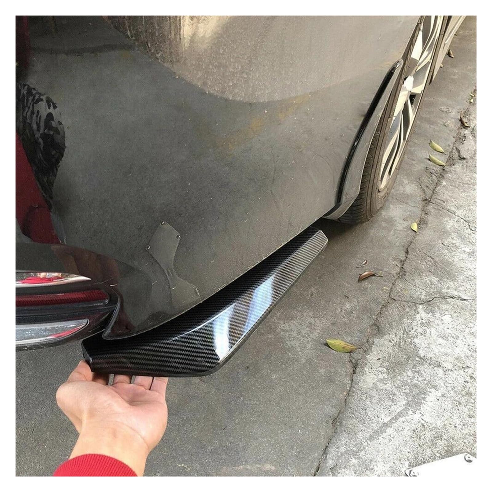 Faldones Laterales Divisores Ángulo E Labio Parachoques Trasero Universales Protector Rayones Alerón para Serie 1 E82 E81 E87 E88 2008-2012 Accesorios Automóvil Divisor(Glossy Black)