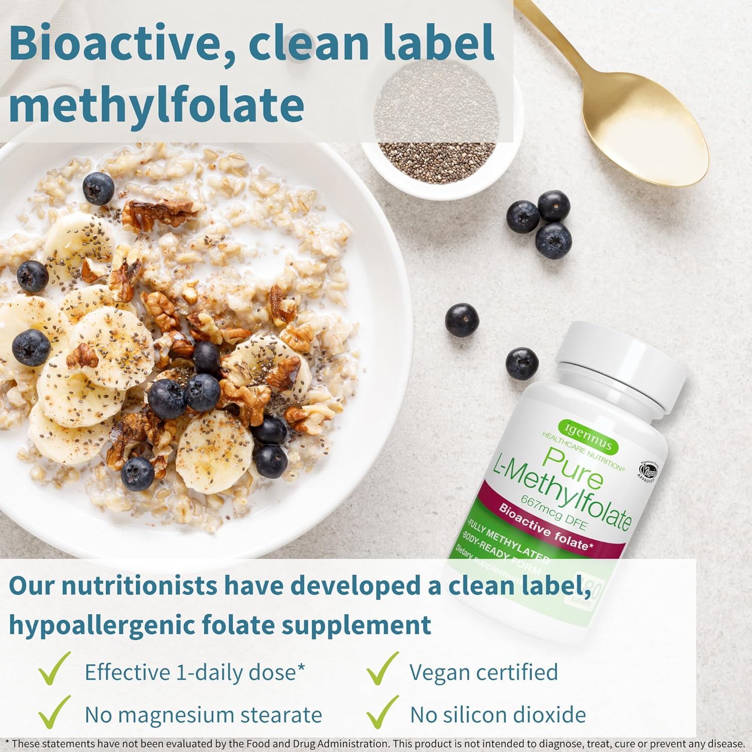 Neurobalance Zinc, Magnesium & Vitamin B6 + Pure Folate 400mcg Vegan Bundle, Chelated Zinc Picolinate 24mg, Oxide-Free Magnesium & Vitamin B6 + Optimized L-Methylfolate, by Igennus