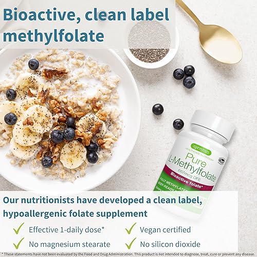 Miniatura 3 de Neurobalance Zinc, Magnesio y Vitamina B6 + Folato Puro 400 mcg Paquete Vegano, Picolinato de Zinc Quelatado 24 mg, Magnesio y Vitamina B6 libre de