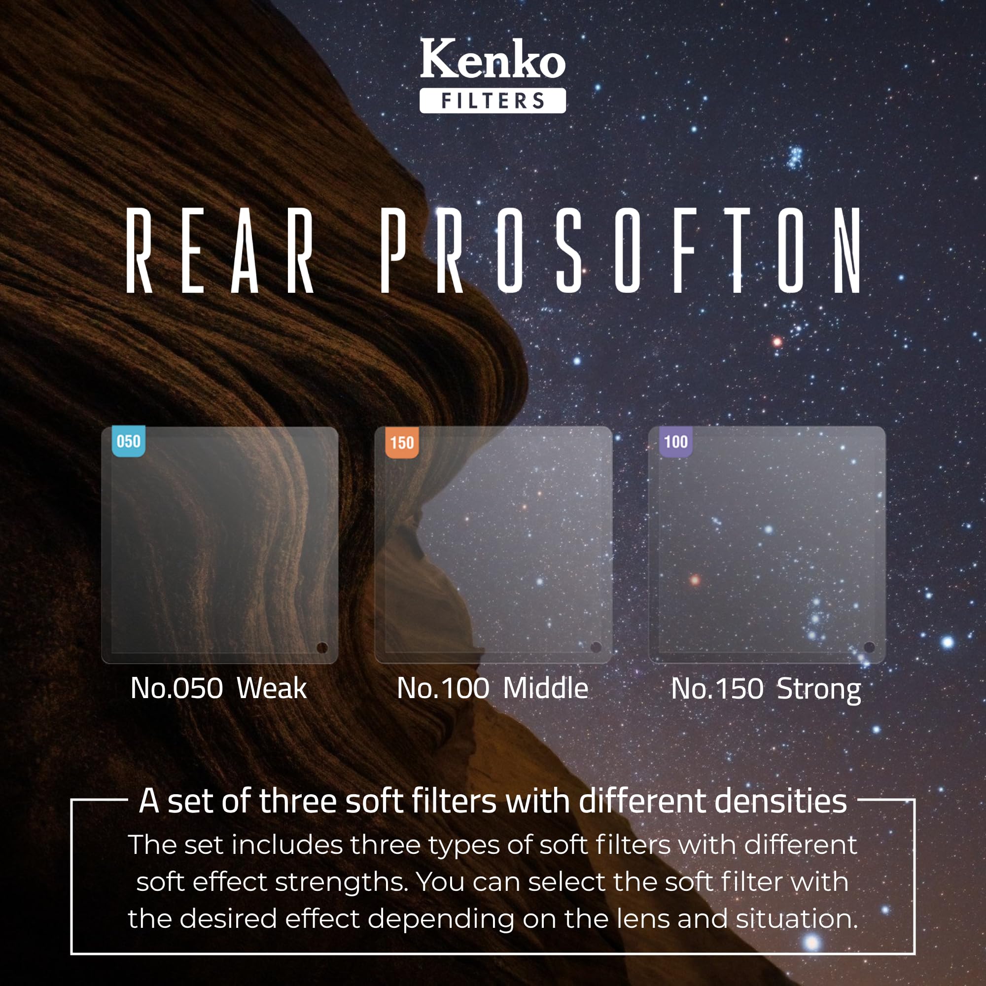 Kit Fotografia Kenko PROSOFTON 3 Filtri 050/100/150compatibili Lenti Ultra-ANGOLO - Dettaglio