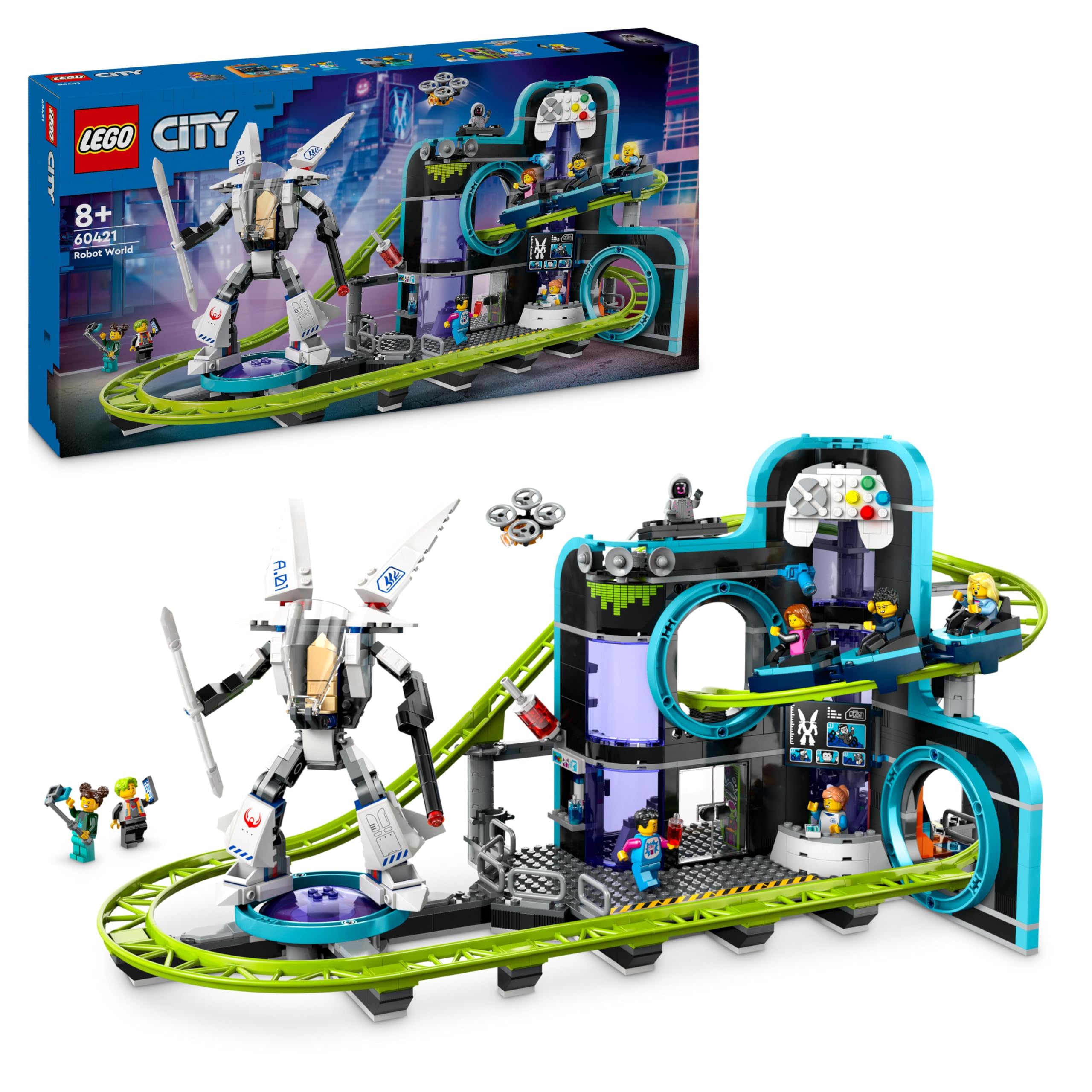LEGO City Robot Dünyası Hız Treni Parkı 60421-8 Yaş ve Üzeri