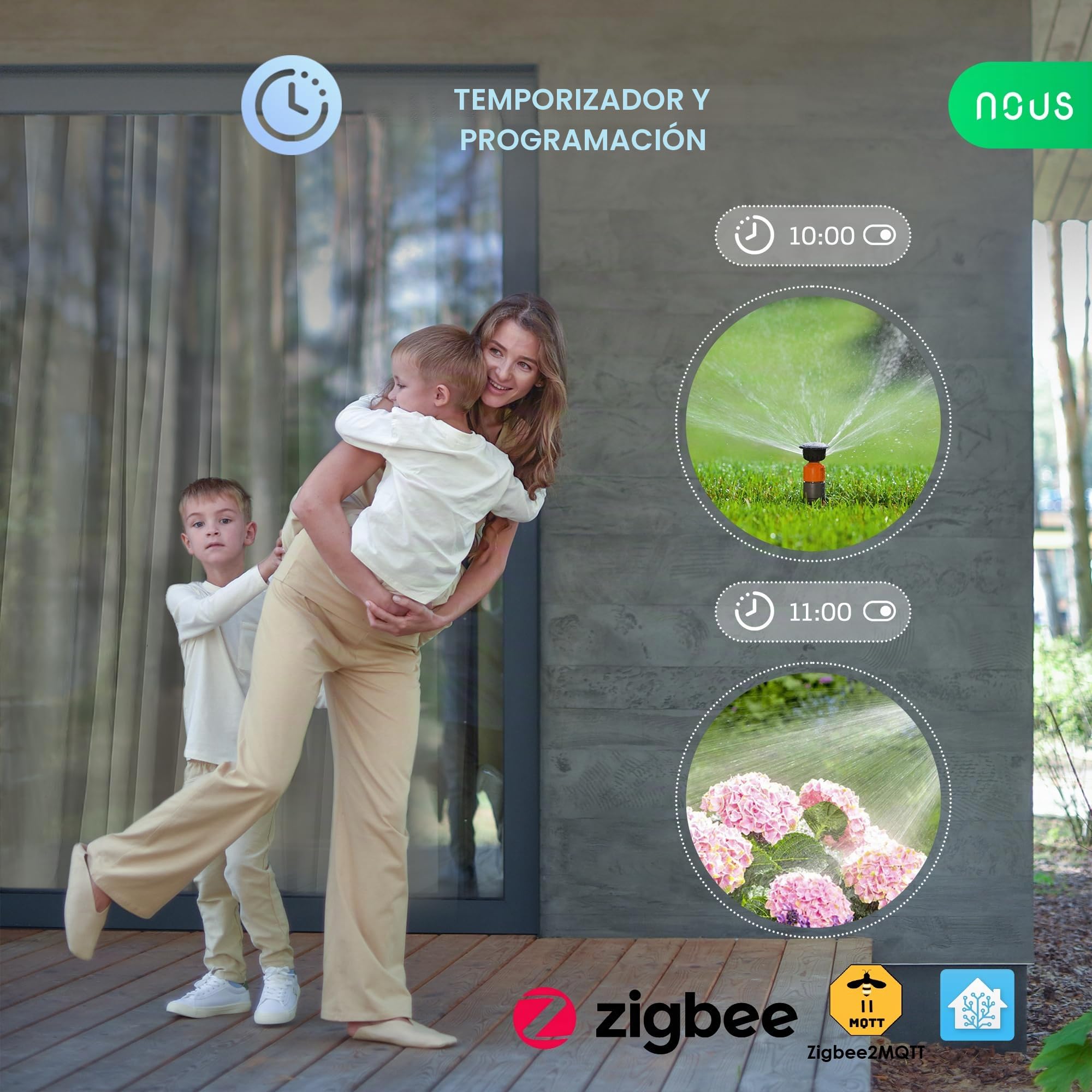 NOUS A6Z Outdoor Stecker ZigBee 2er 3840W/16A/Messung/ZigBee3.0 2er Pack (A6Z (2PCS))