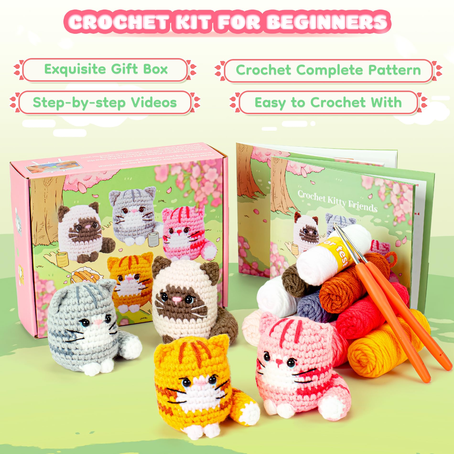 Kit De Crochet En Fore D'anial Pour Débutants Adultes Et Enfants