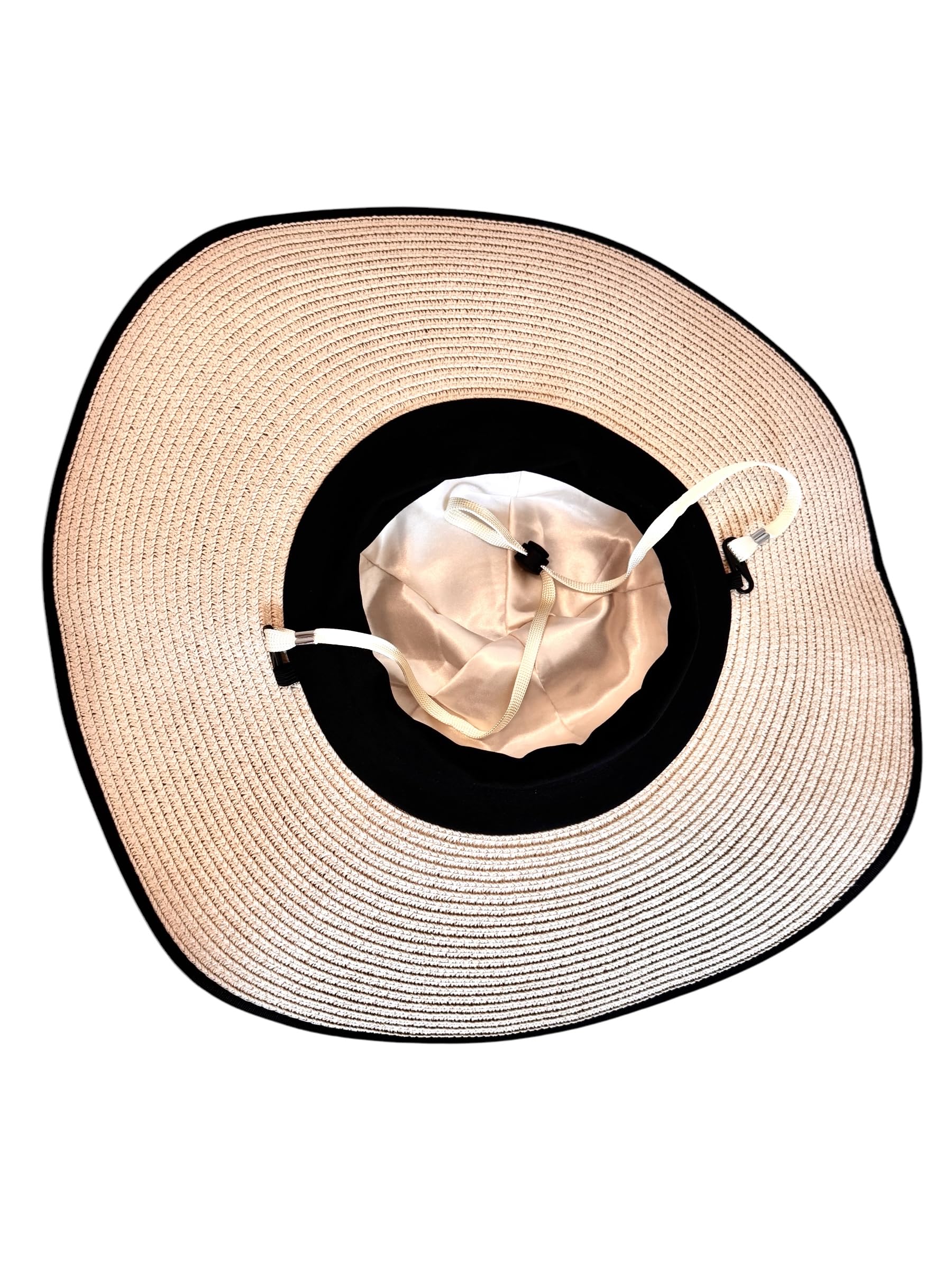 SHEfitsME Flex Beach Sun Hat for Women Satin-Lined Rollable Removable Chin Strap UPF50 Big-Head Friendly with Travel Bag