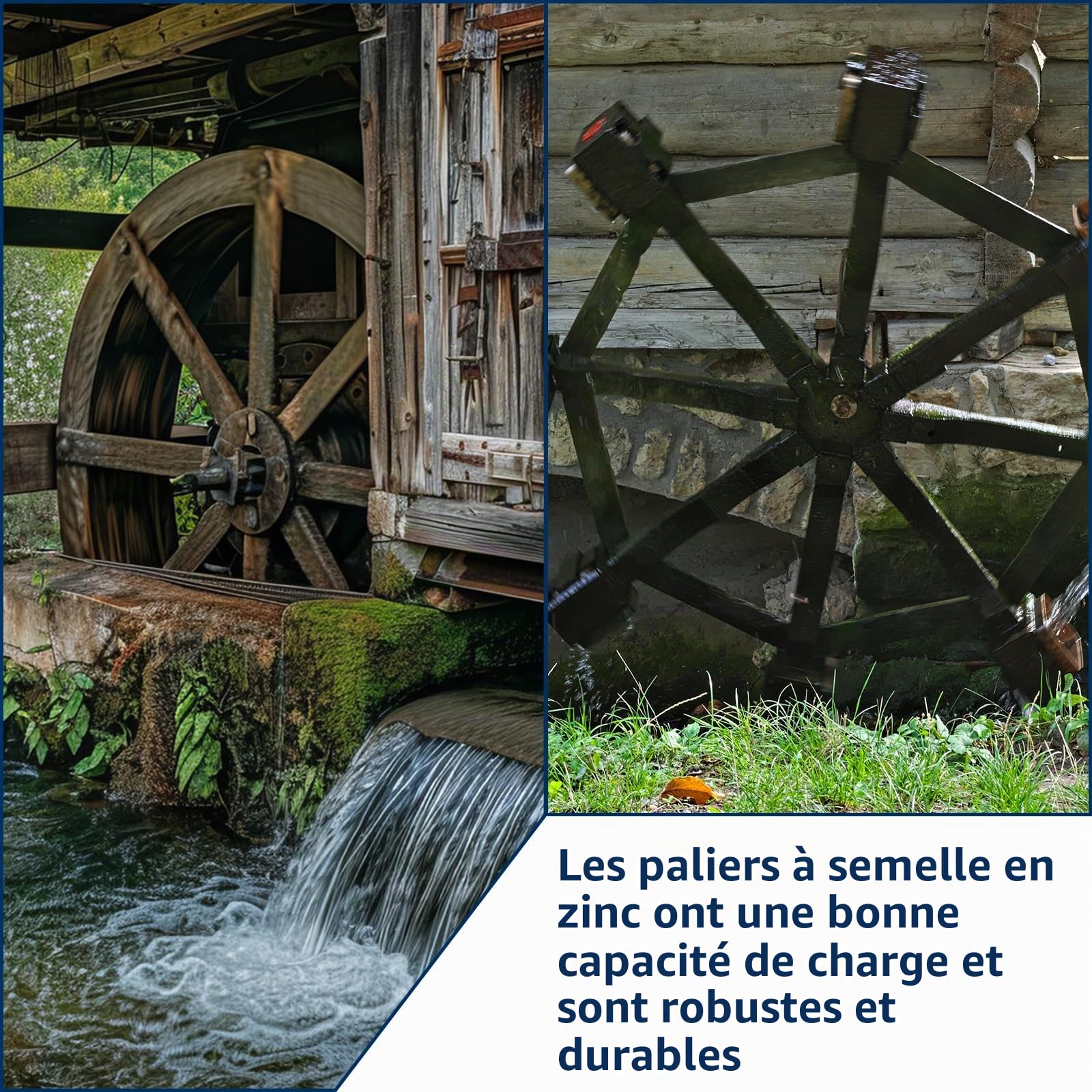 MIVIDE 10 Pcs Palier Roulement 10mm en Alliage de Aluminium, Roulement de Bloc d'Oreiller, Paliers à Semelle, KP000 Palier de Roulement pour Imprimante 3d, Roue de Brouette, Machine à Rouler