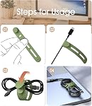 40Pcs Reusable Cable Ties, Adjustable Cord Organizer, 3 in-Multi | Silicone Small Zip Ties for Charging Cable, Earphone Computer Cords, Office Desk Cable Management, Travel Accessories