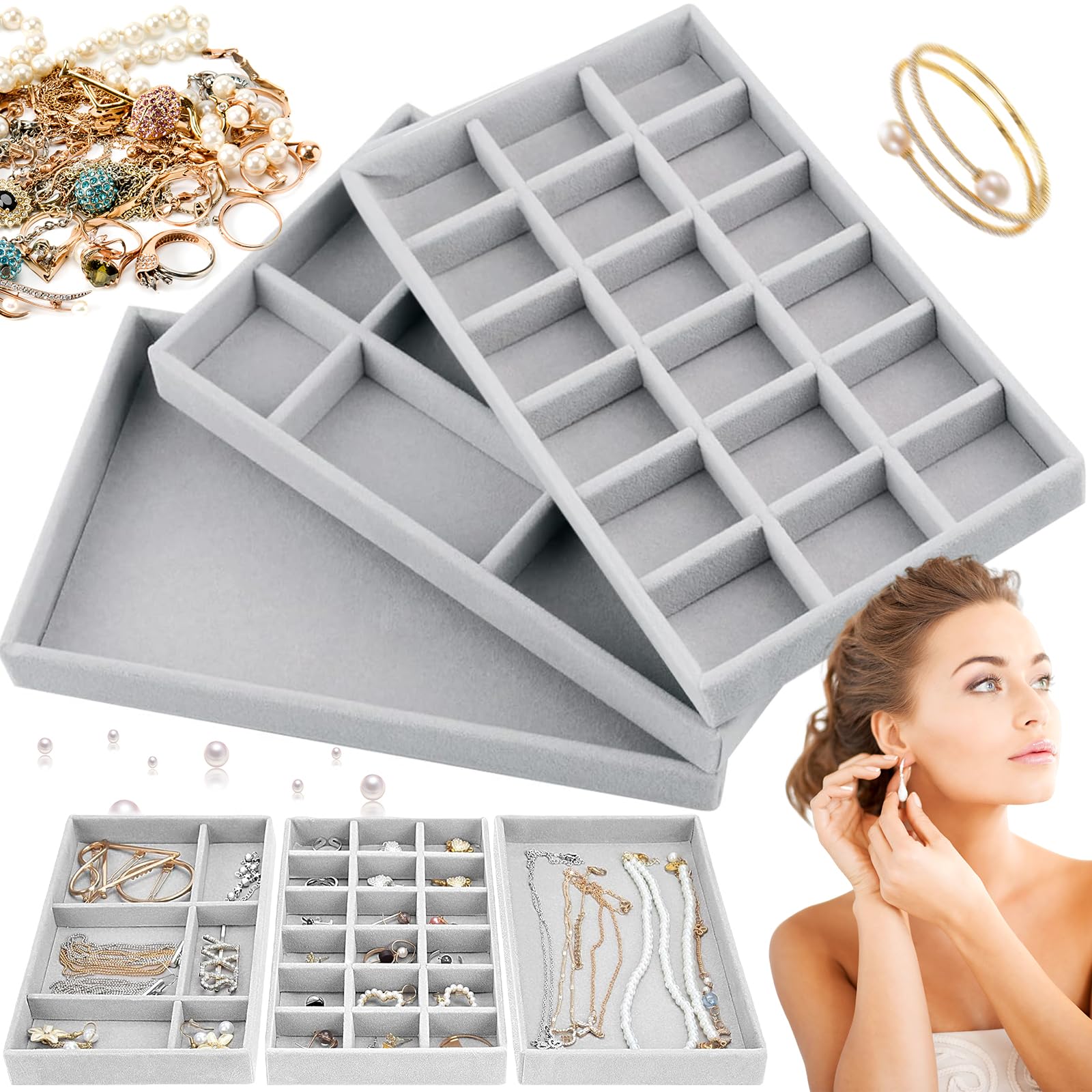 Plateau à Bijoux Décoratif En Forme De Nuage - Céramique Blanche, 24x16 Cm - Pour Colliers, Boucles D'Oreilles, Cosmétiques