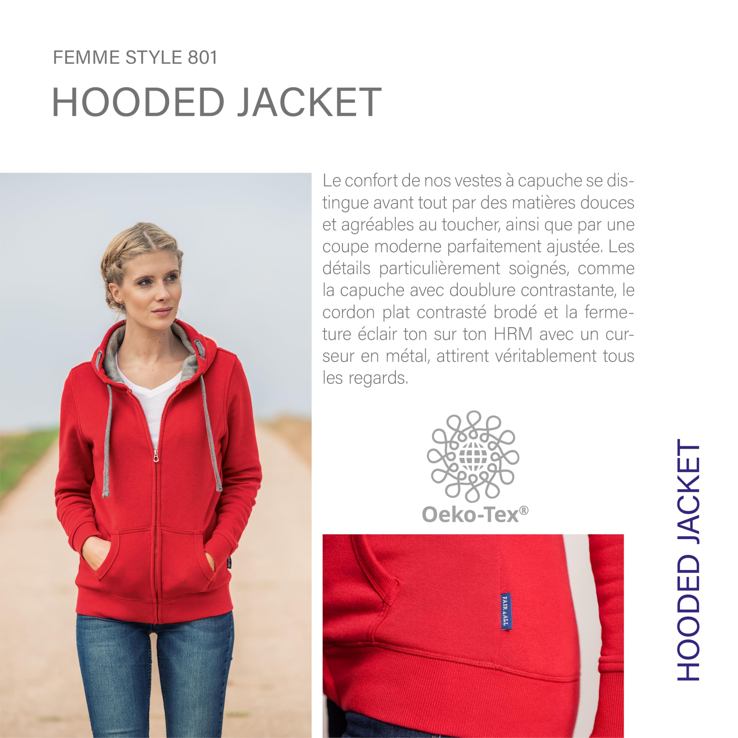 HRM Jacket F Hoodie Femme (Lot de 1)