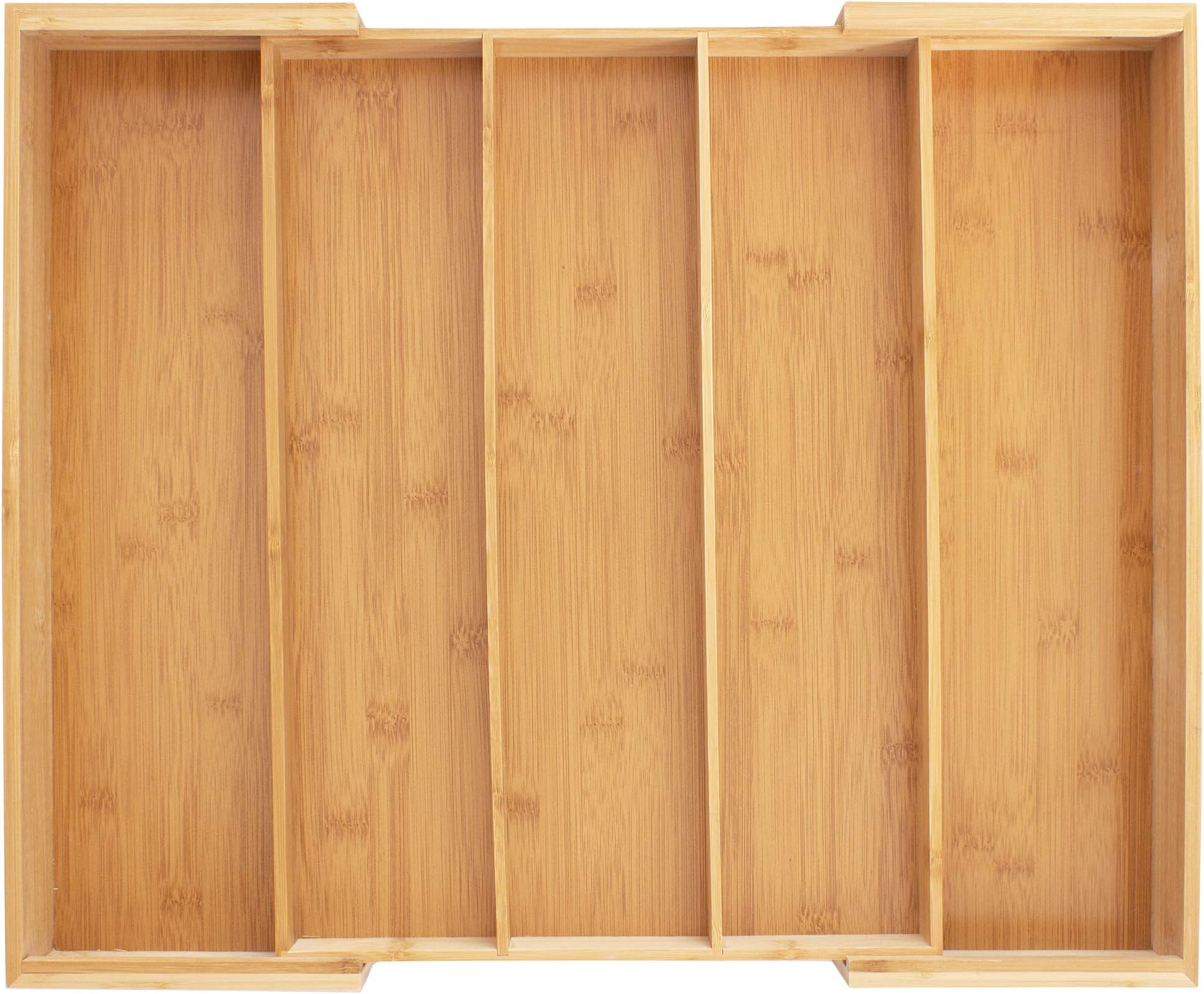 Expandable 5-Compartment Drawer Organizer, Expands from 13 to 22" Wide