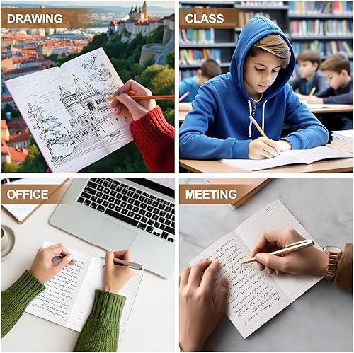 Miniatura 4 de Paquete de 60 cuadernos de papel kraft A5 forrados, diarios pequeños de 8.3 x 5.5 pulgadas, cuadernos rayados a granel, 80GSM, 60 páginas30 hojas