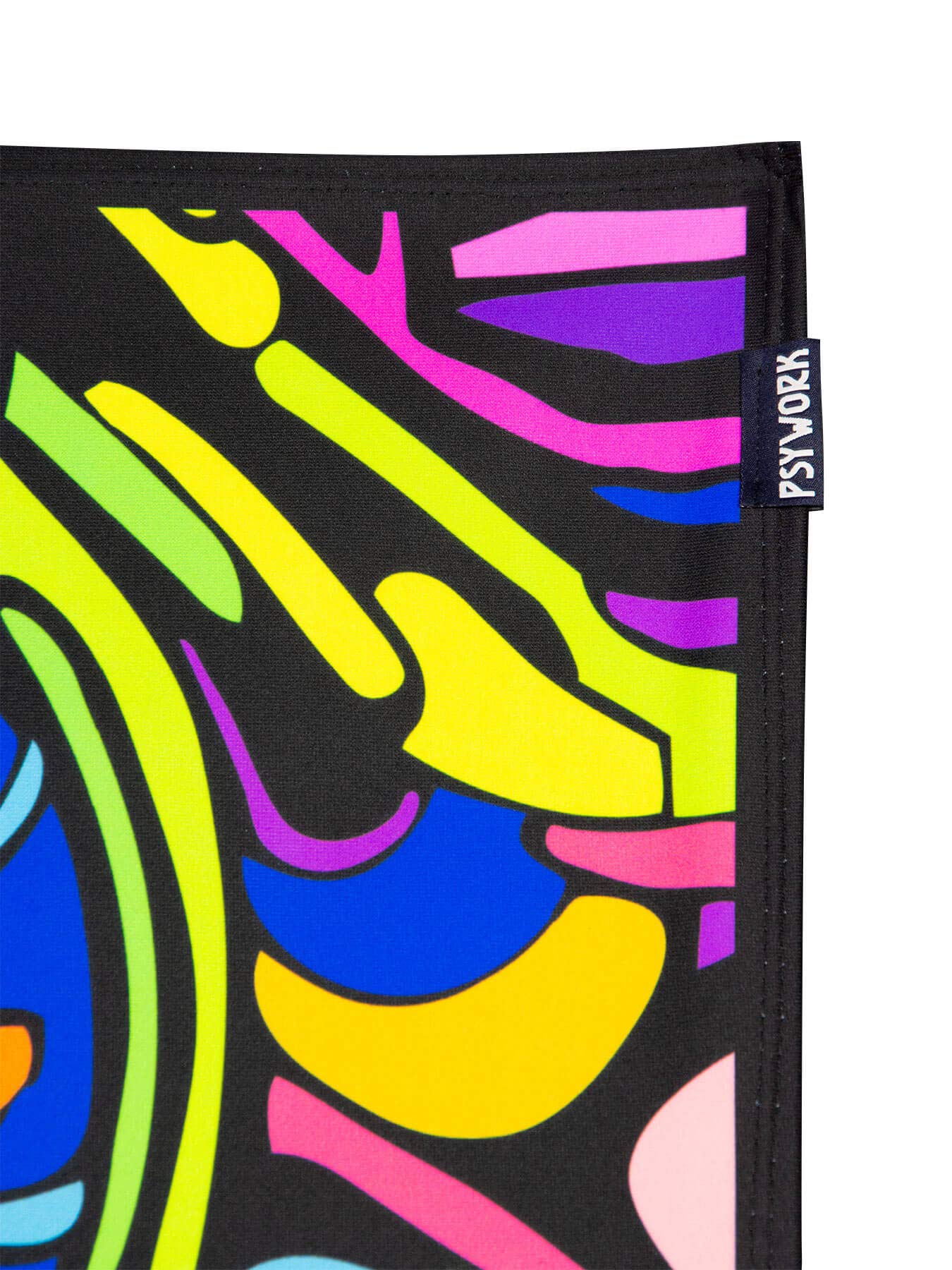 Schwarzlicht Stoffposter Neon Dragon Tempel, 0,50x1,45m