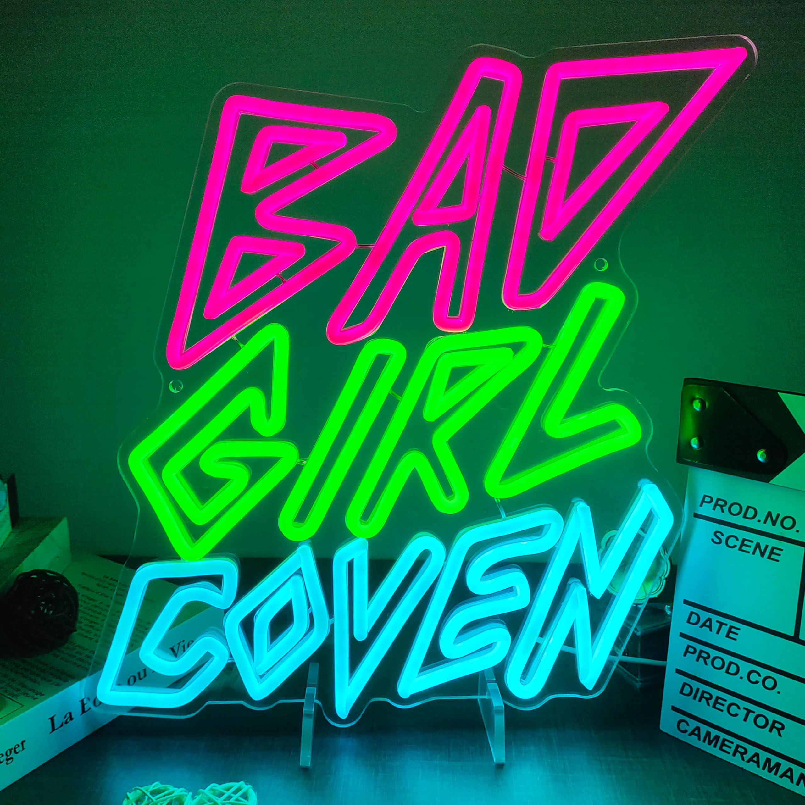 Flybaby Bad Girl Coven Neon Sign for Wall Decor Anime LED Neon Light Eda The Owl Lady Light Signs for Anime Fans, Bedroom, Bar, Club, Girls Party
