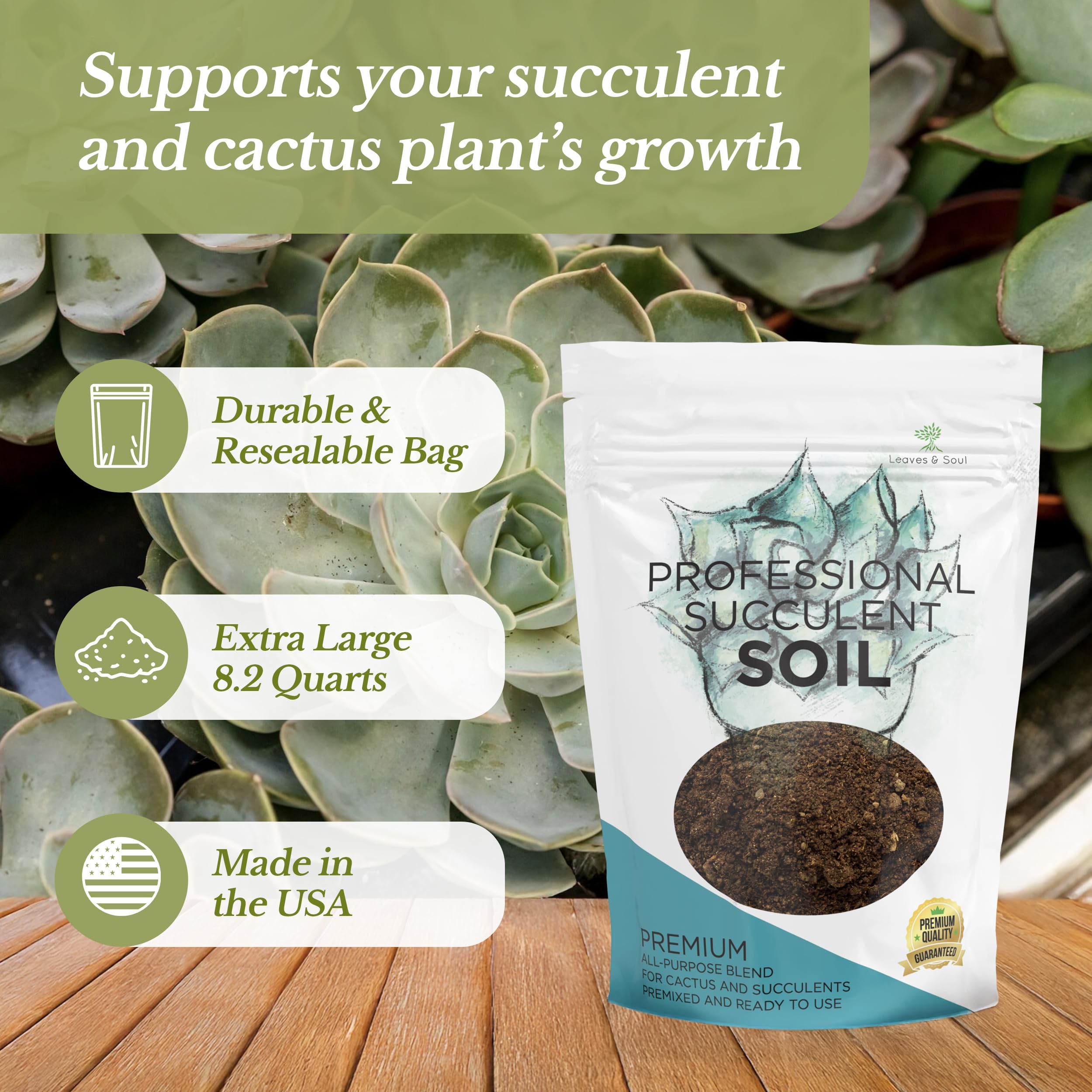 Amazon.com : Professional Succulent Soil Mix Ready to Use Extra Large 8.2  Quarts, Premium Potting Soil for Succulents and Cactus, Fast Draining Blend  Canadian Peat Coarse Sand Pinebark Indoor Made in USA :