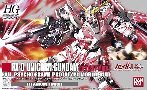 Miniatura 4 de bandai hobby Unicorn destruir modo acabado de titanio HGUC figura de acción por bandai hobby