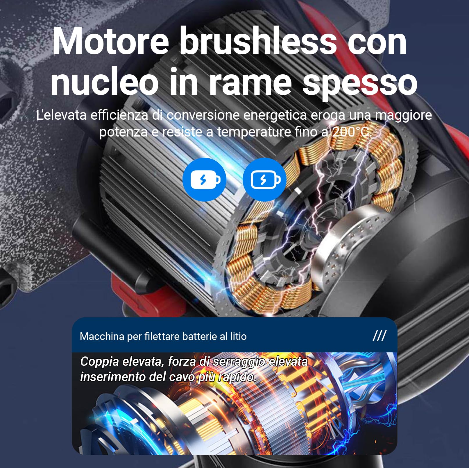 40m/Min – Macchina per Cablaggio Tubazioni – Sonda Passacavi Elettrica Professionale, per Cavi in Tubi Edilizia/Reti – Infilatubi Elettrico con Batteria Ricaricabile 1.5-2h – 30m