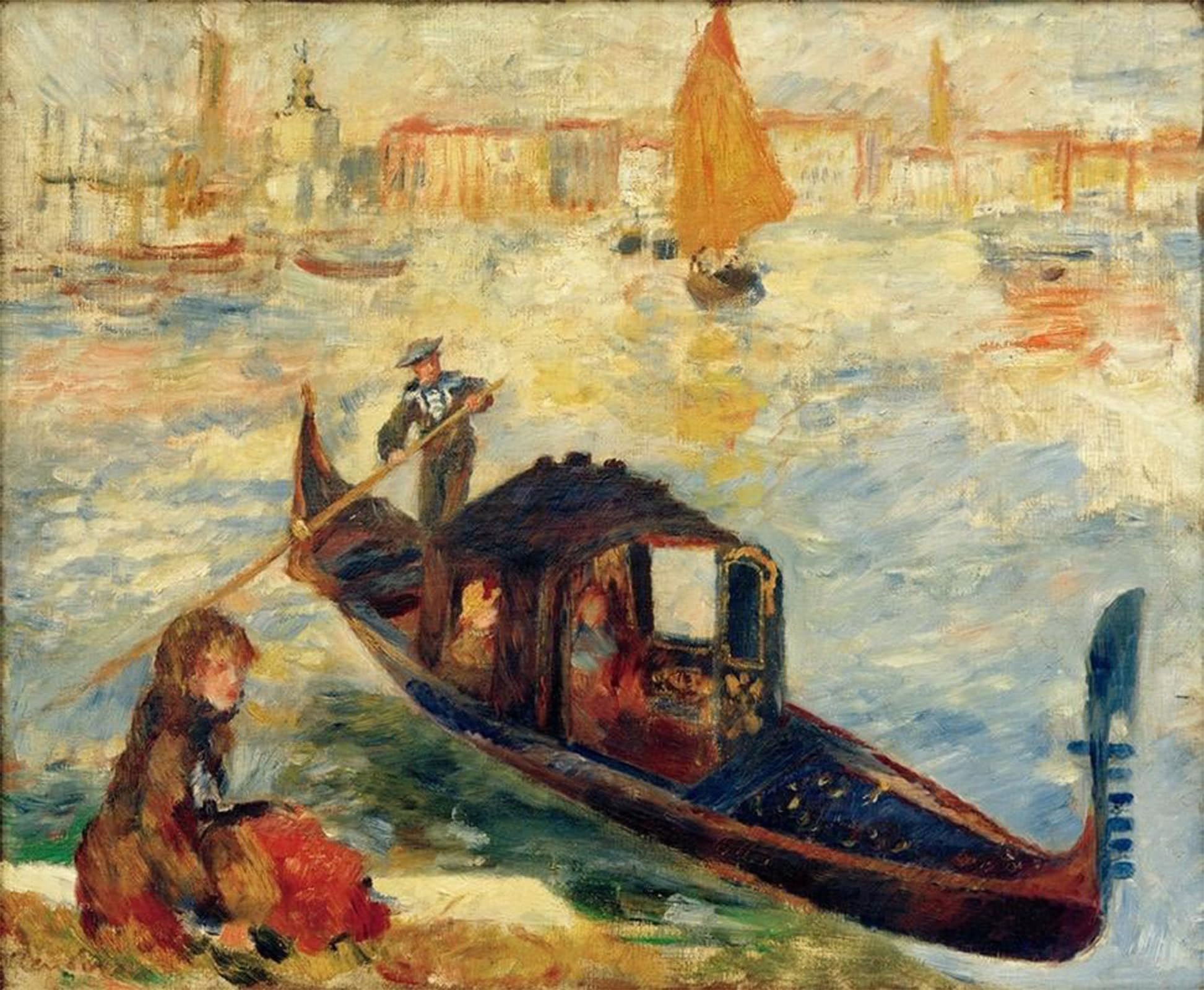 POSTERIIk Famous Print Pop Art Wall Art Graffiti the Grand Canal Venice by Pierre Auguste Renoir Art Prints for Home Decor 60x90cm