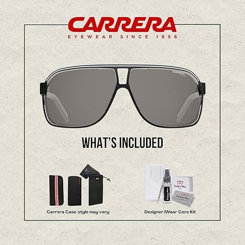 Miniatura 2 de Carrera Grand Prix 2S - Gafas de sol rectangulares para hombre y mujer, paquete con kit de cuidado de gafas de diseñador iWear