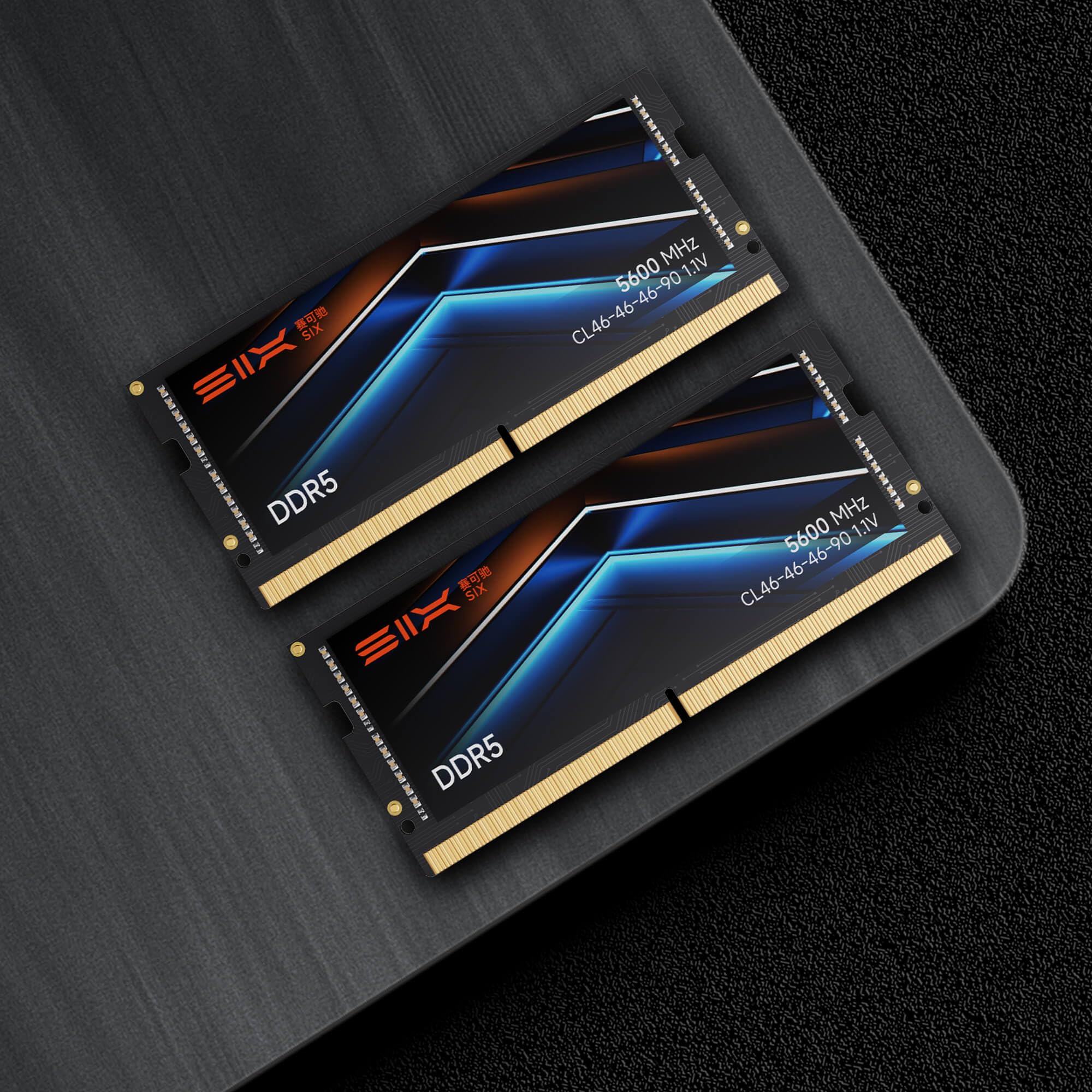 SIX DDR5 RAM 1x32GB 5600MHz SODIMM Laptop Memory - 1.1V Low