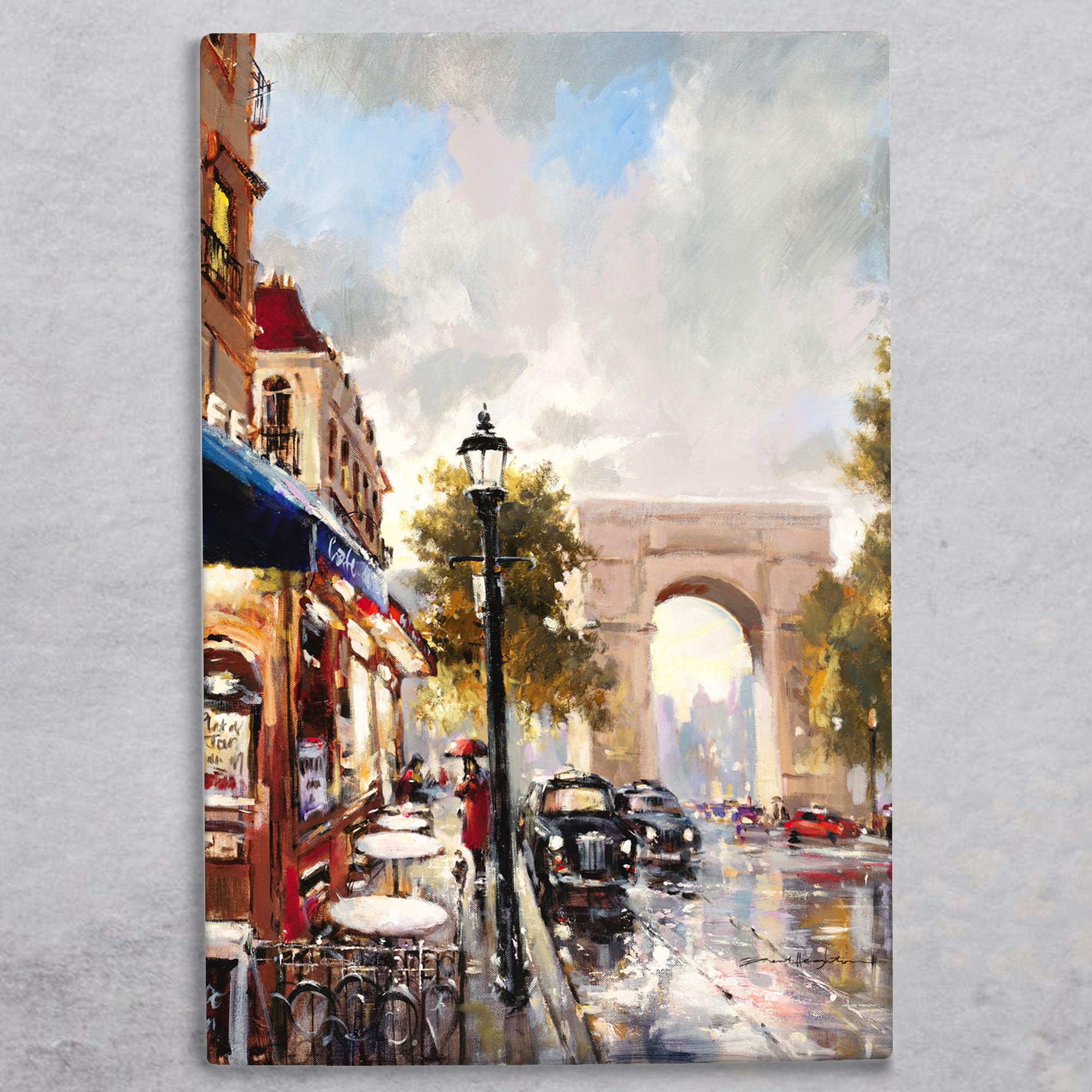 Arc De Triomphe Tile Plaque Sign Wall Art Paris Scene Brent Heighton 30x20cm
