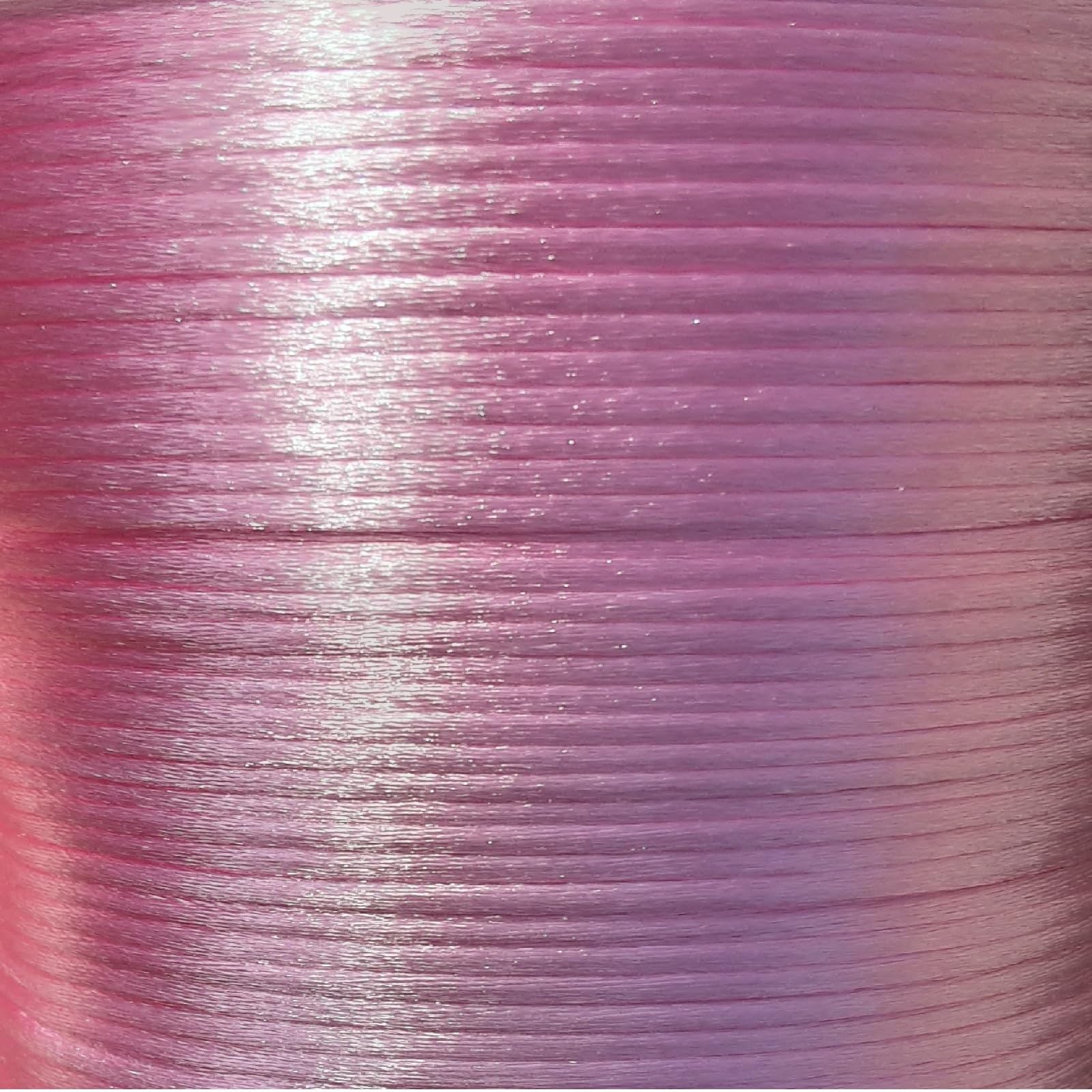 Mart-Mon Lt.pink Satin Cord 2Mm X 10M Rattail Knotting Thread Durable Silk For Crafts Jewellery Making (Lt.pink)
