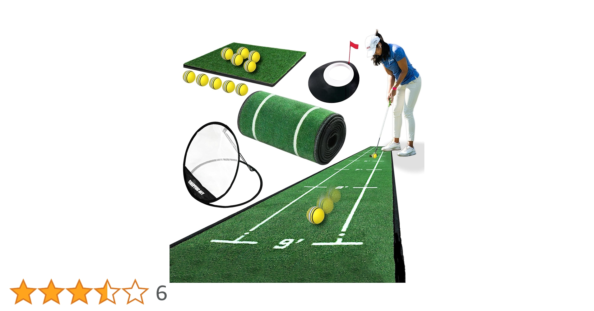 Amazon | heizi パターマット 14点セット [アプローチ練習ネット