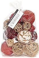 Vista 1 de ANDALUCA Bolas decorativas para decoración del hogar (oro rojo)